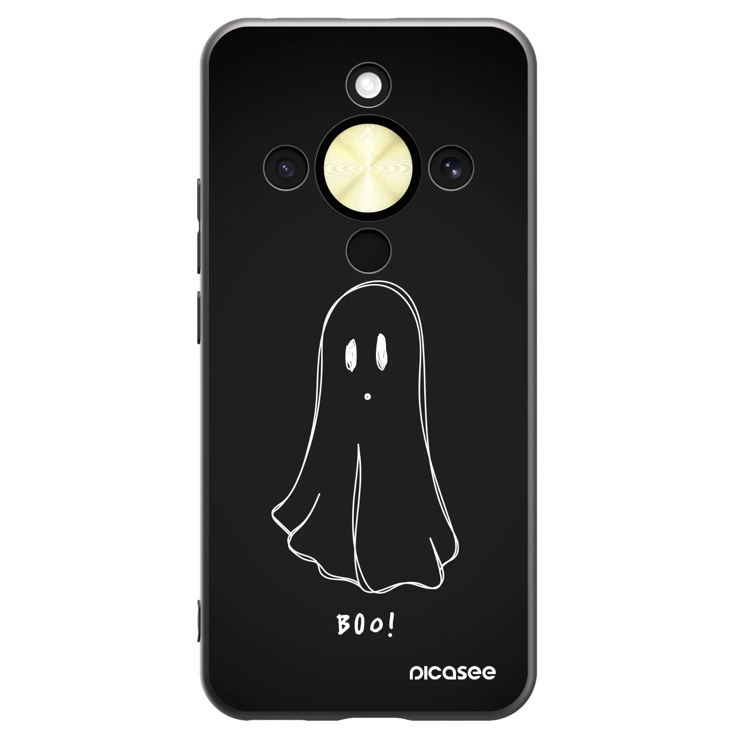 Picasee silikónový čierny obal pre Honor Magic8 Lite 5G - Ghost 2
