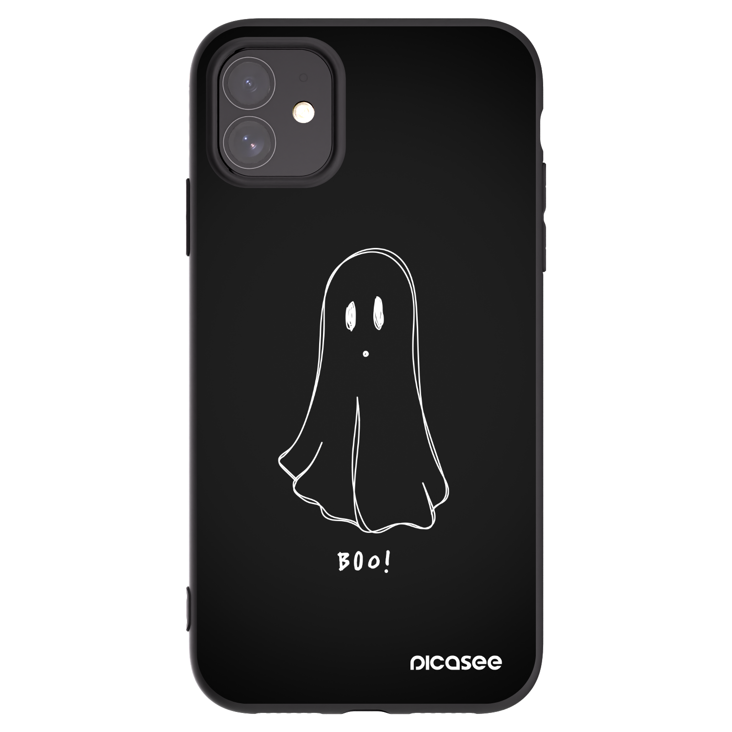 Picasee silikónový čierny obal pre Apple iPhone 11 - Ghost 2