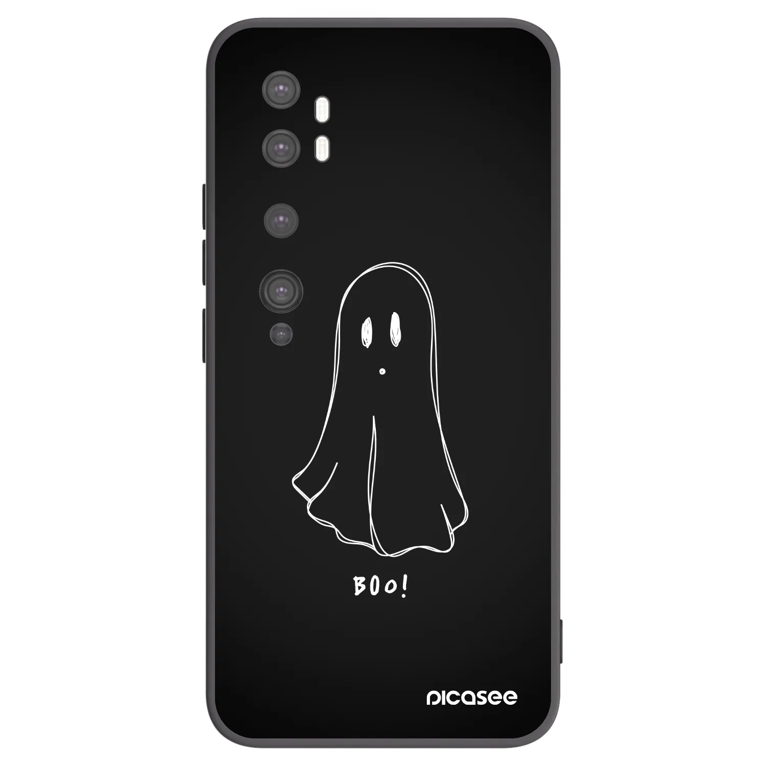 Picasee silikónový čierny obal pre Xiaomi Mi Note 10 (Pro) - Ghost 2