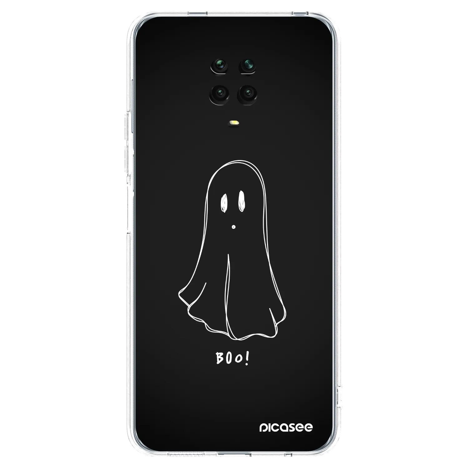 Picasee silikónový prehľadný obal pre Xiaomi Redmi Note 9 Pro - Ghost 2