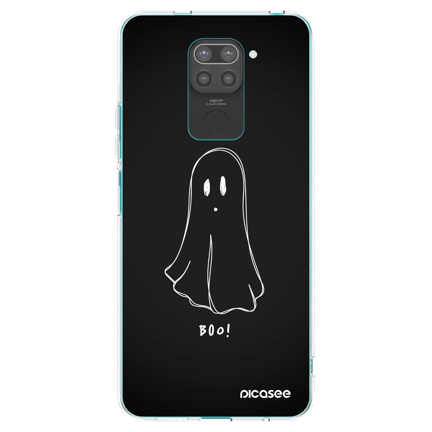 Picasee silikónový čierny obal pre Xiaomi Redmi Note 9 - Ghost 2