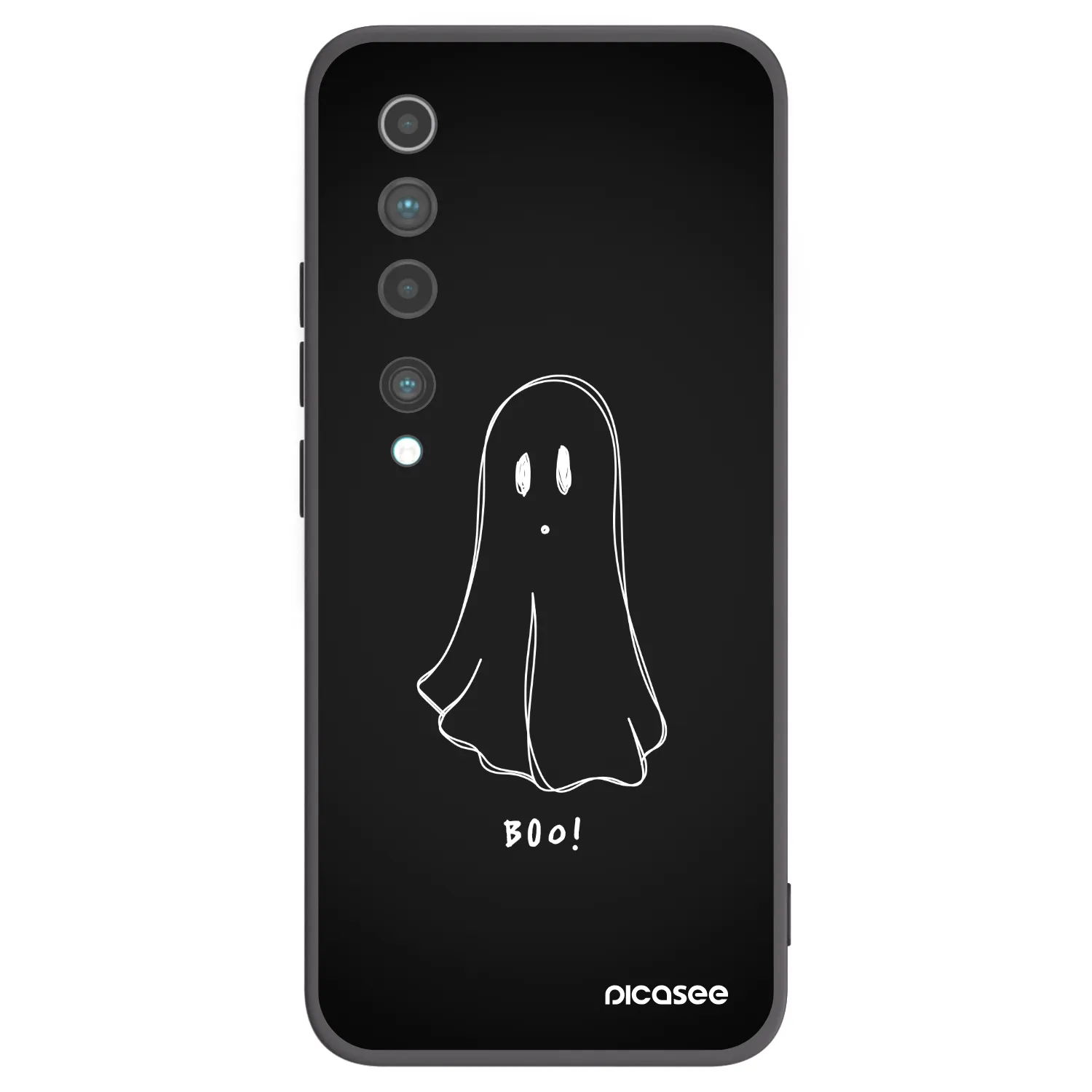 Picasee silikónový čierny obal pre Xiaomi Mi 10 - Ghost 2