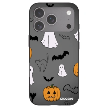 Picasee silikónový čierny obal pre Apple iPhone 18 Pro - Spooky crew