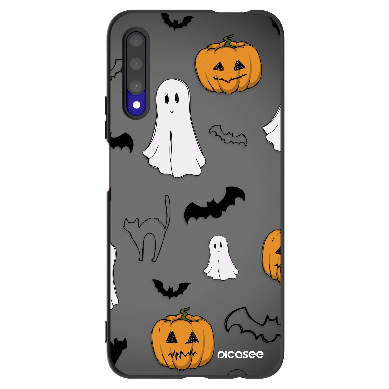 Picasee silikónový čierny obal pre Honor 9X Pro - Spooky crew