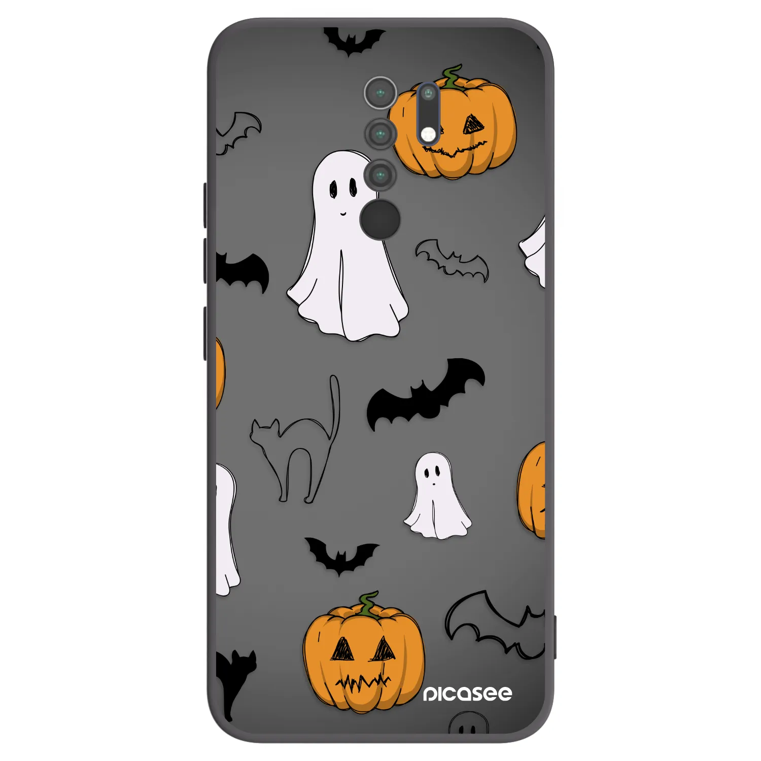 Picasee silikónový čierny obal pre Xiaomi Redmi 9 - Spooky crew