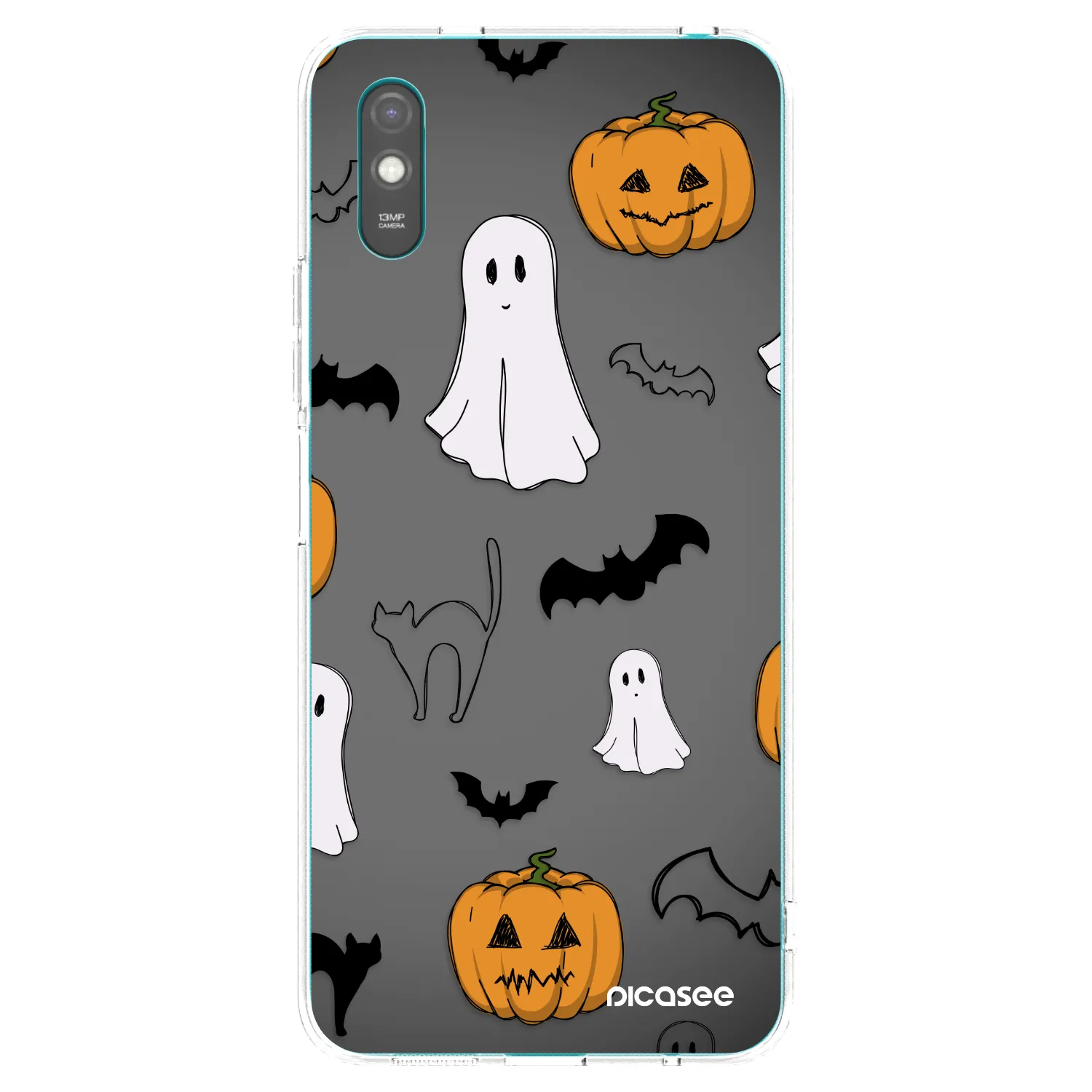 Picasee silikónový prehľadný obal pre Xiaomi Redmi 9A - Spooky crew
