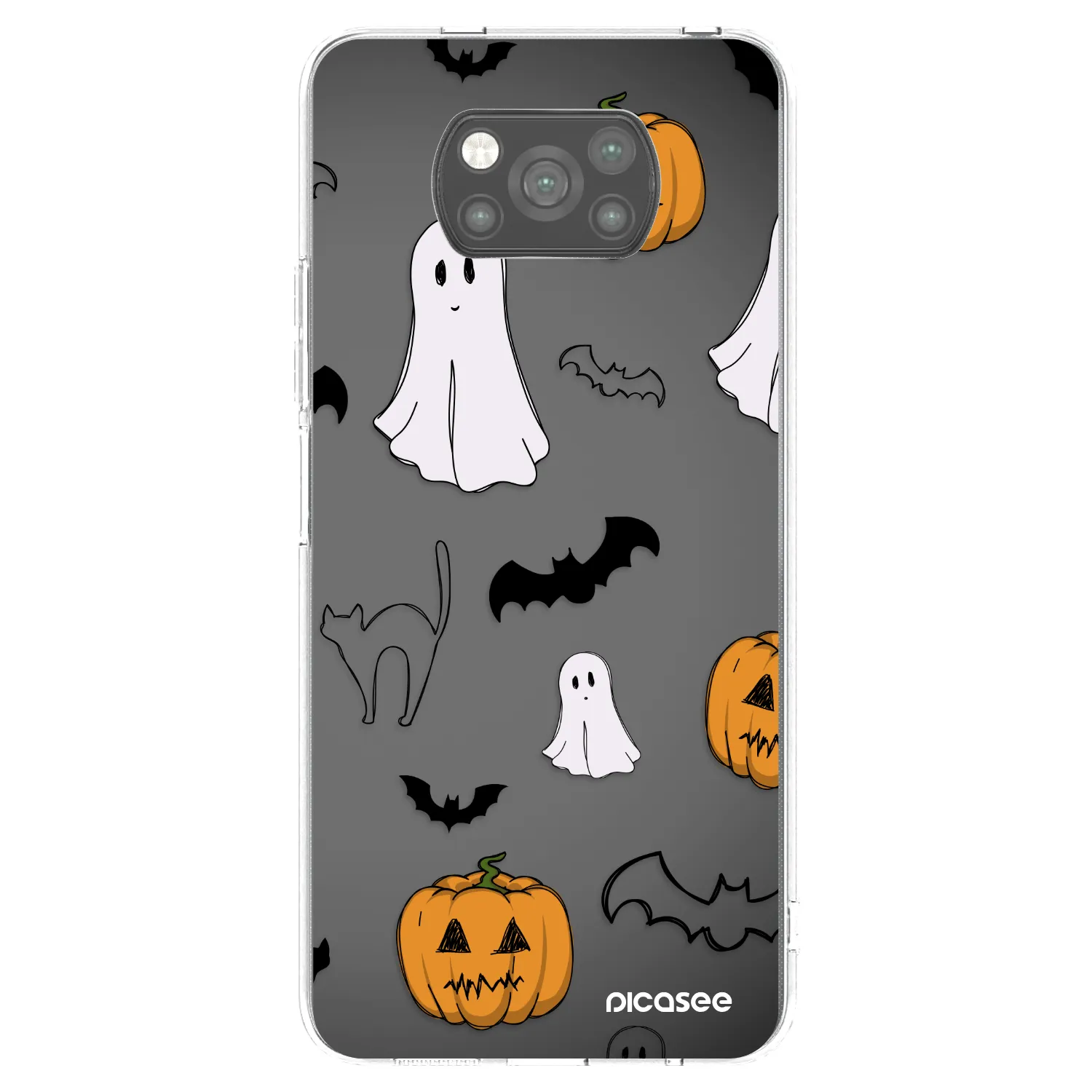 Picasee silikónový čierny obal pre Xiaomi Poco X3 - Spooky crew