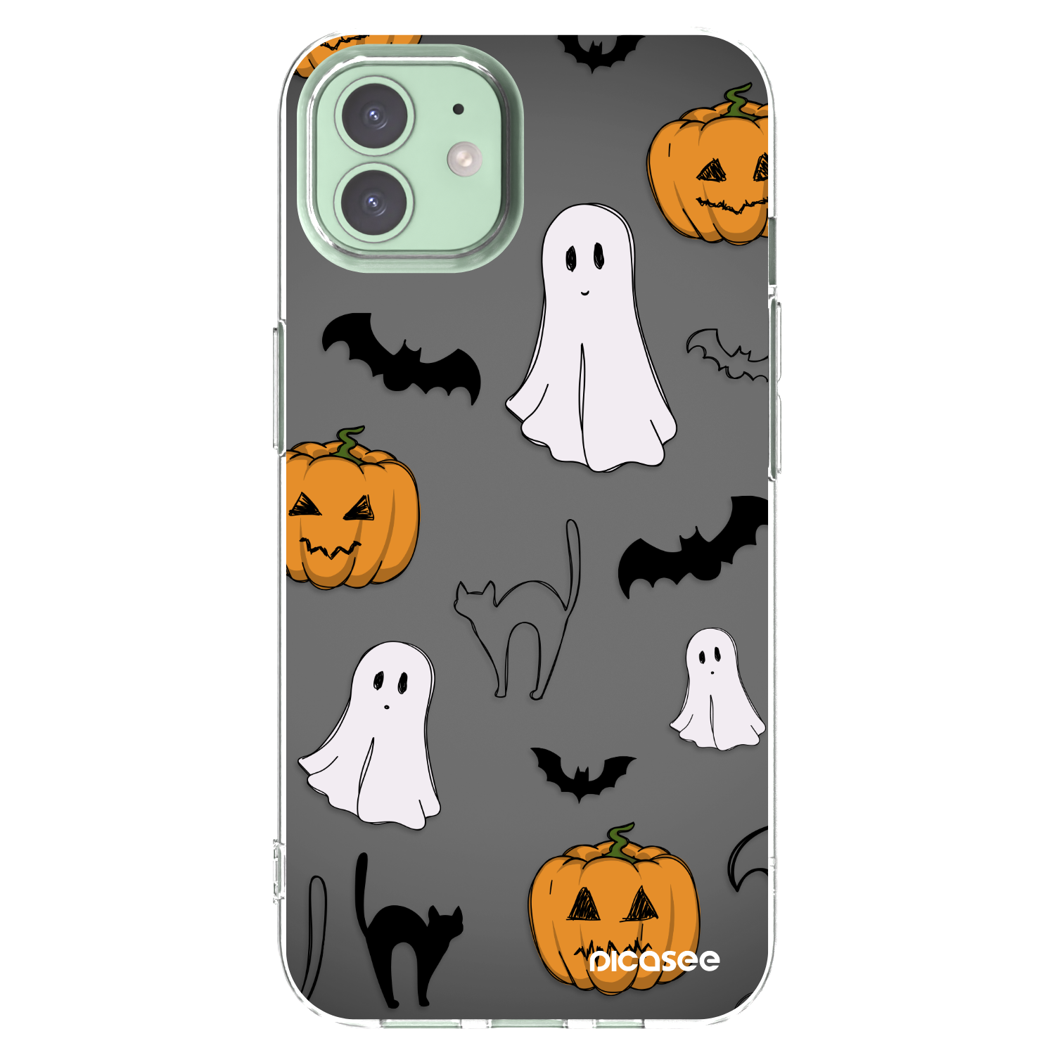 Picasee silikónový prehľadný obal pre Apple iPhone 12 Pro - Spooky crew