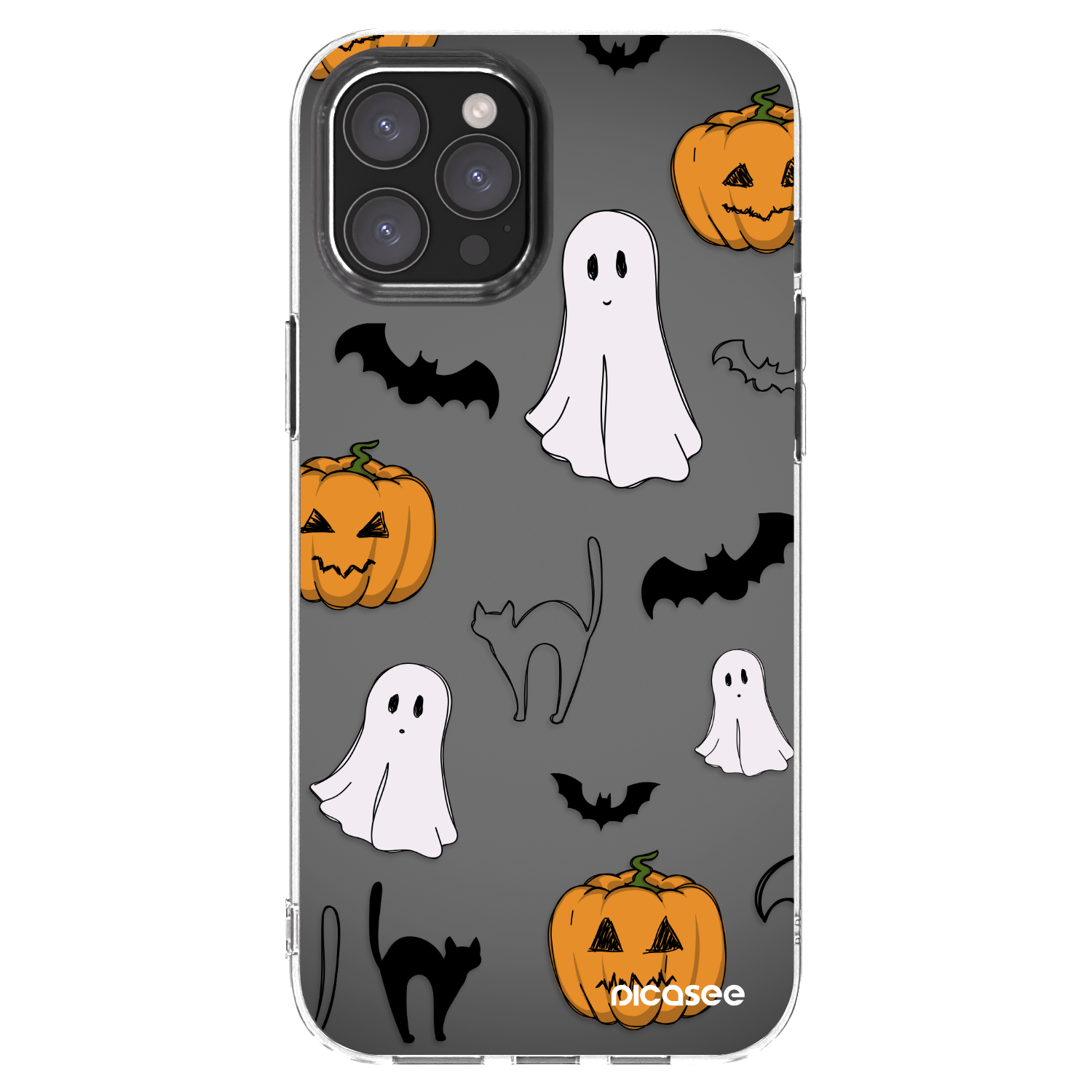 Picasee silikónový prehľadný obal pre Apple iPhone 12 Pro Max - Spooky crew