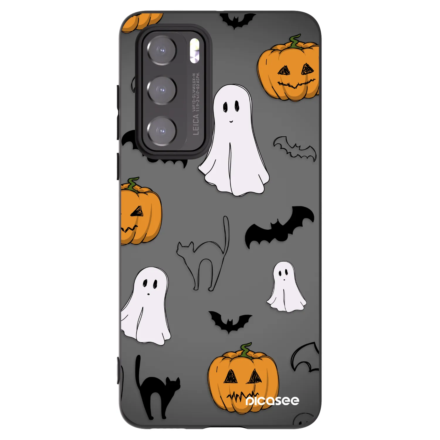 Picasee silikónový čierny obal pre Huawei P40 - Spooky crew