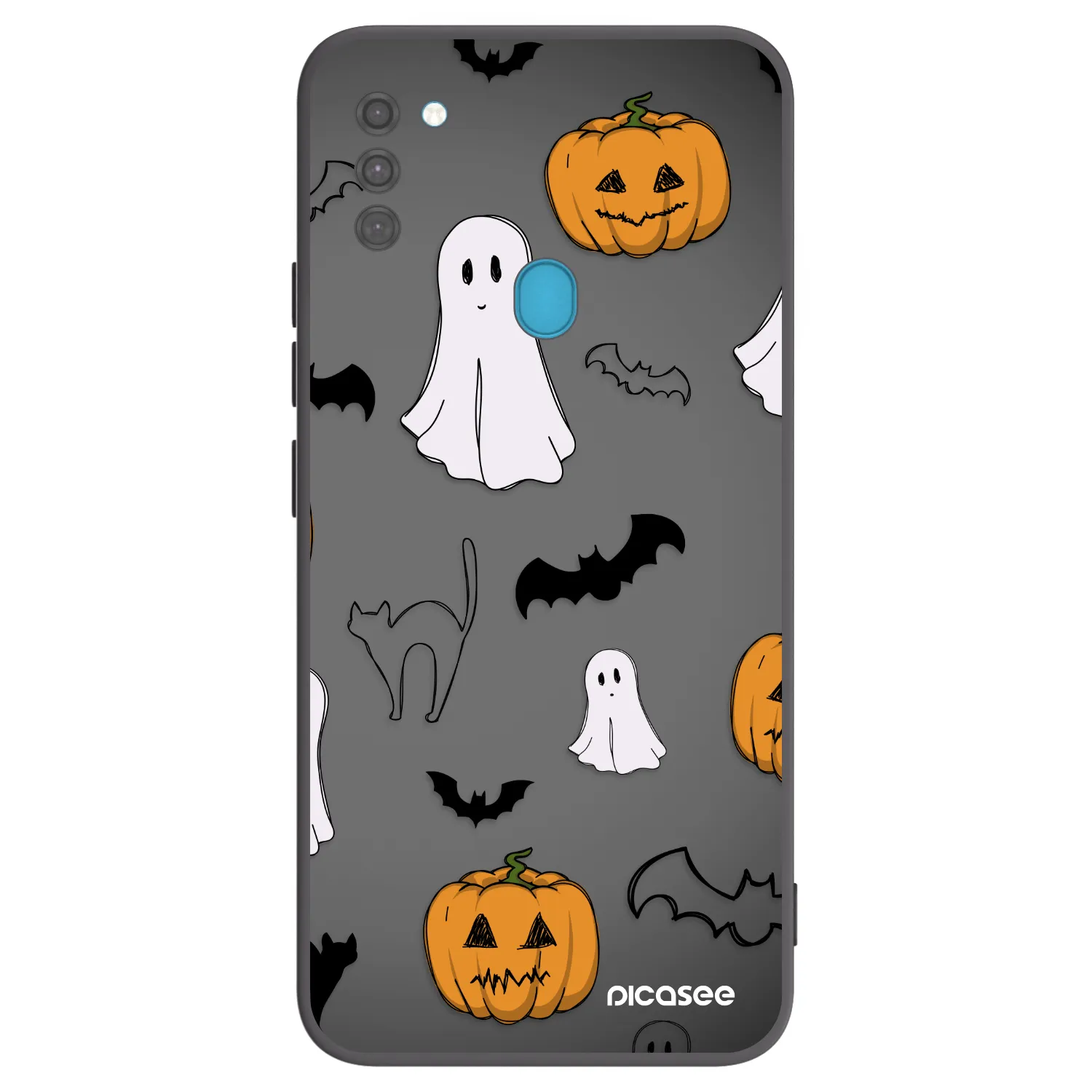 Picasee silikónový čierny obal pre Samsung Galaxy M11 - Spooky crew