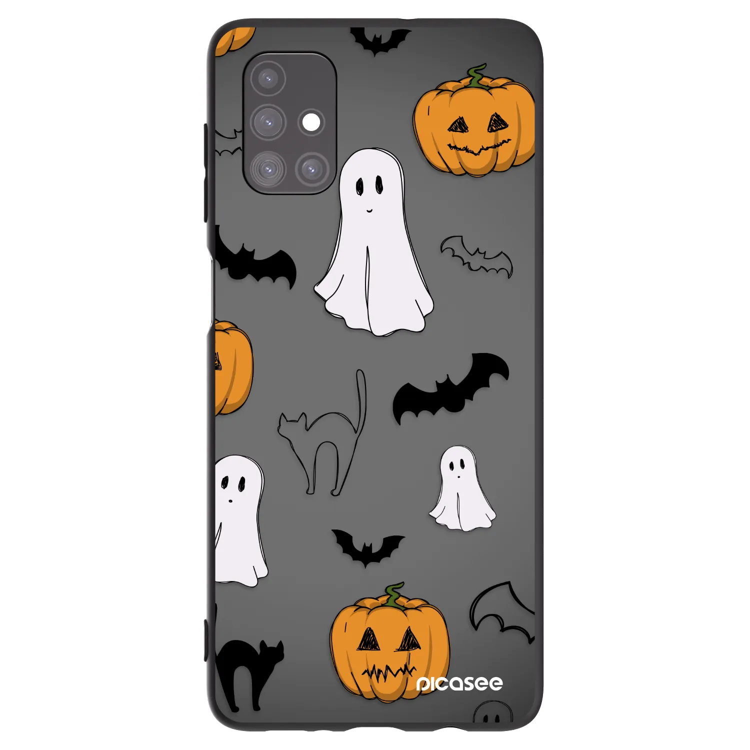 Picasee silikónový čierny obal pre Samsung Galaxy M51 M515F - Spooky crew