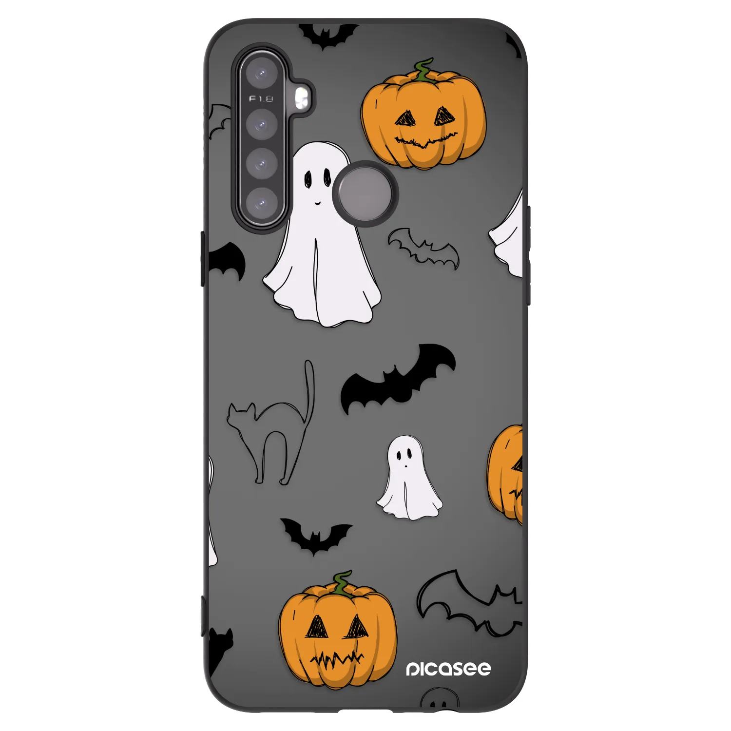 Picasee silikónový čierny obal pre Realme 6i - Spooky crew