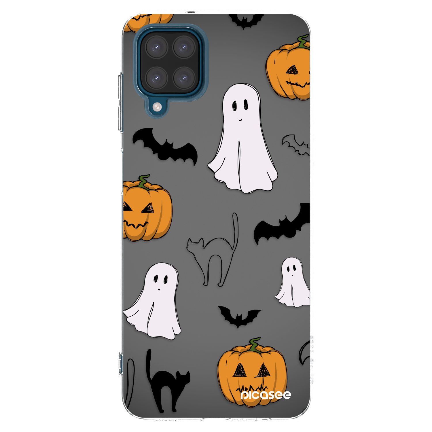 Picasee silikónový prehľadný obal pre Samsung Galaxy A12 A125F - Spooky crew