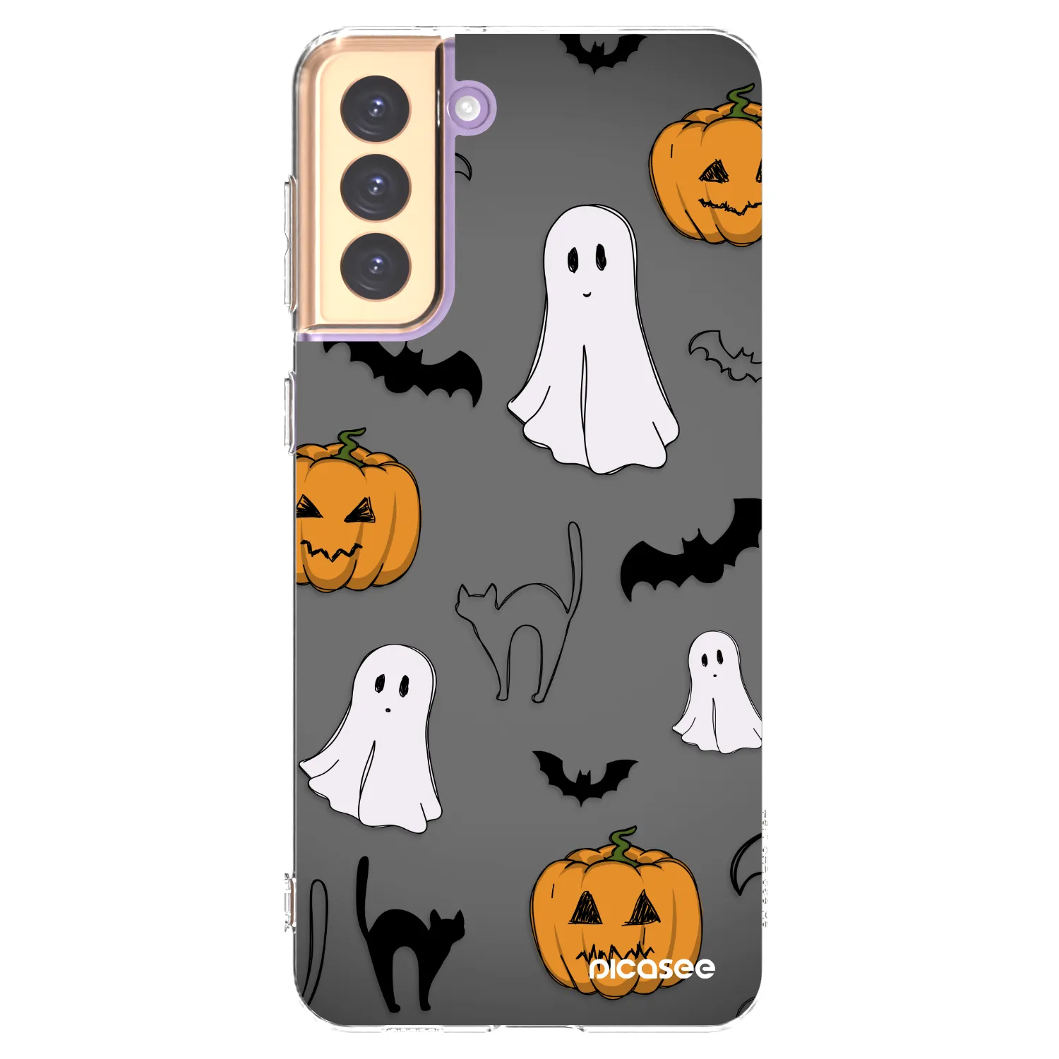 Picasee silikónový prehľadný obal pre Samsung Galaxy S21+ 5G G996F - Spooky crew
