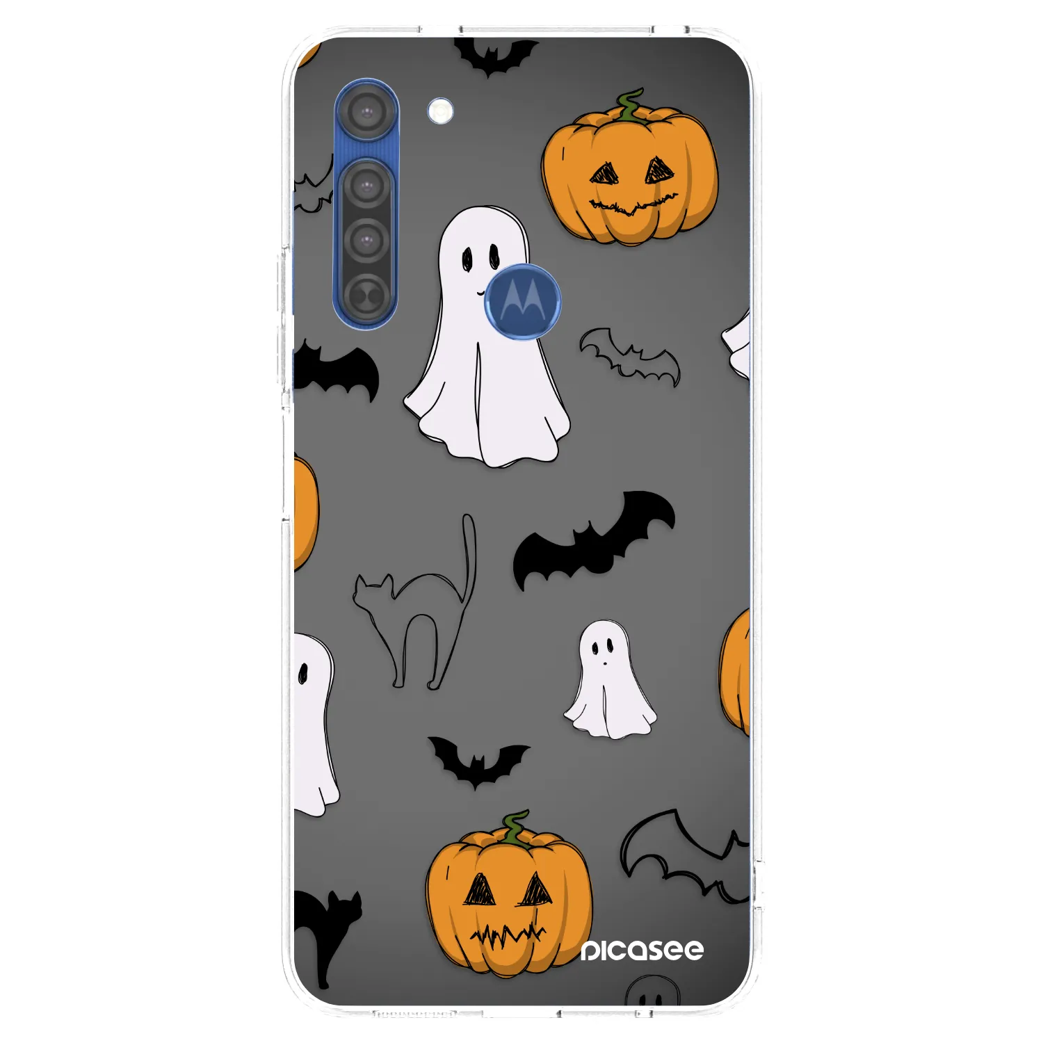 Picasee silikónový prehľadný obal pre Motorola Moto G8 - Spooky crew