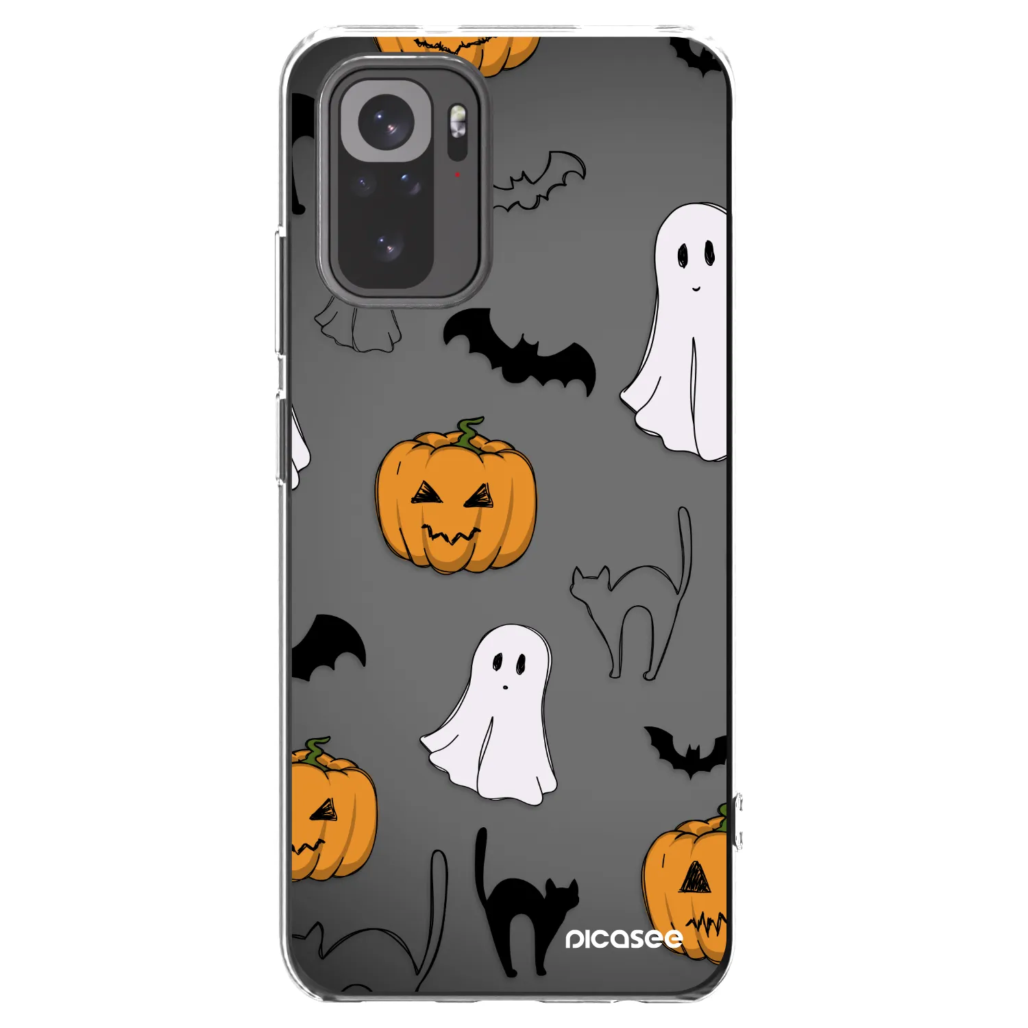 Picasee silikónový prehľadný obal pre Xiaomi Redmi Note 10 - Spooky crew