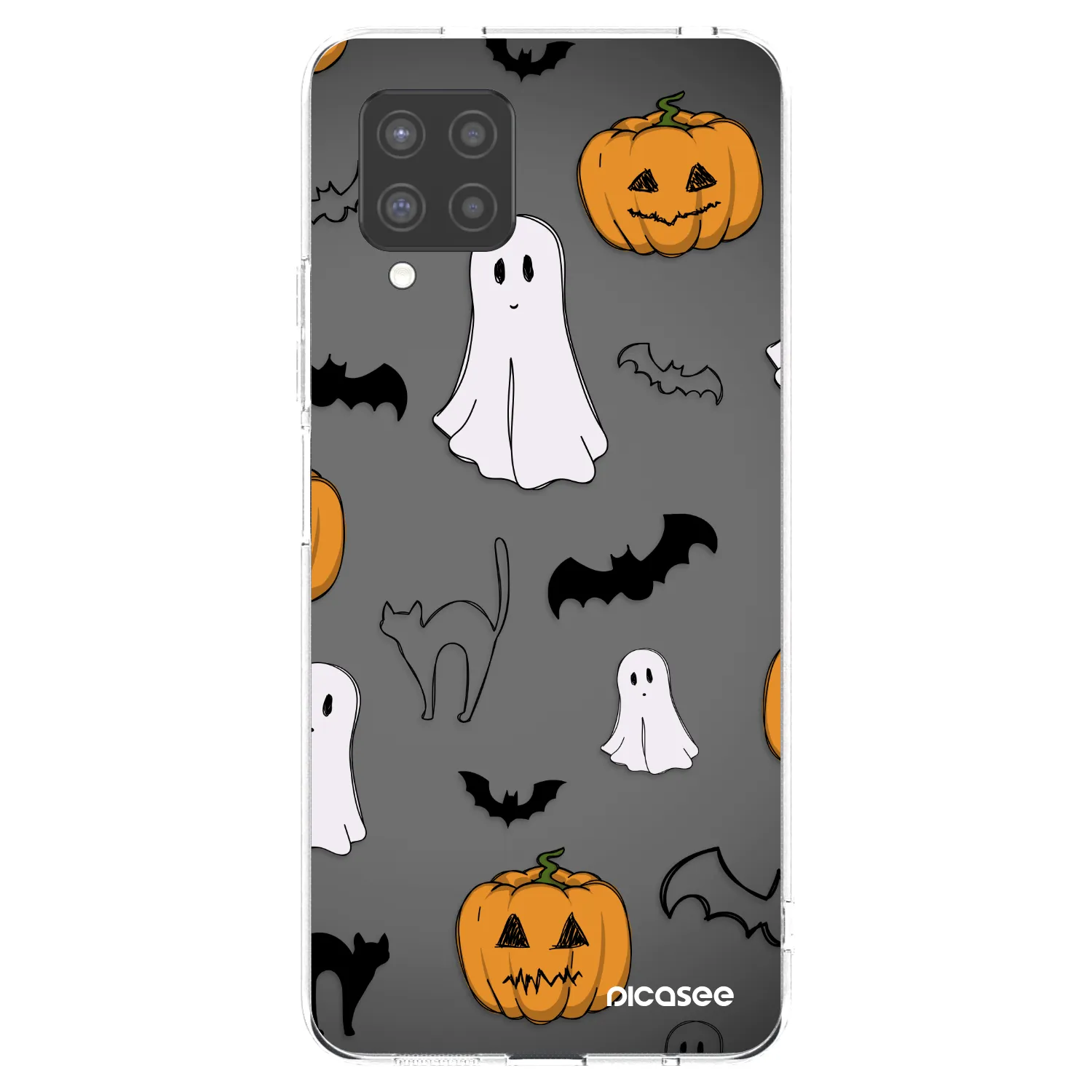 Picasee silikónový prehľadný obal pre Samsung Galaxy A42 A426B - Spooky crew