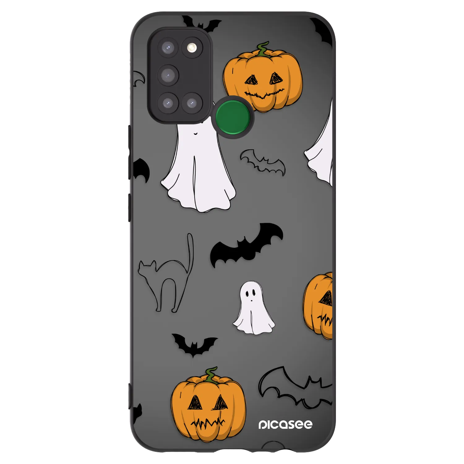 Picasee silikónový čierny obal pre Realme 7i - Spooky crew