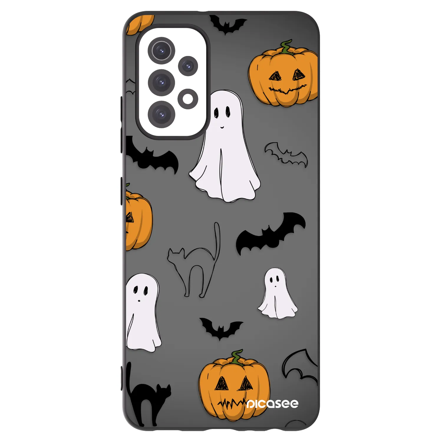 Picasee silikónový čierny obal pre Samsung Galaxy A32 5G A326B - Spooky crew