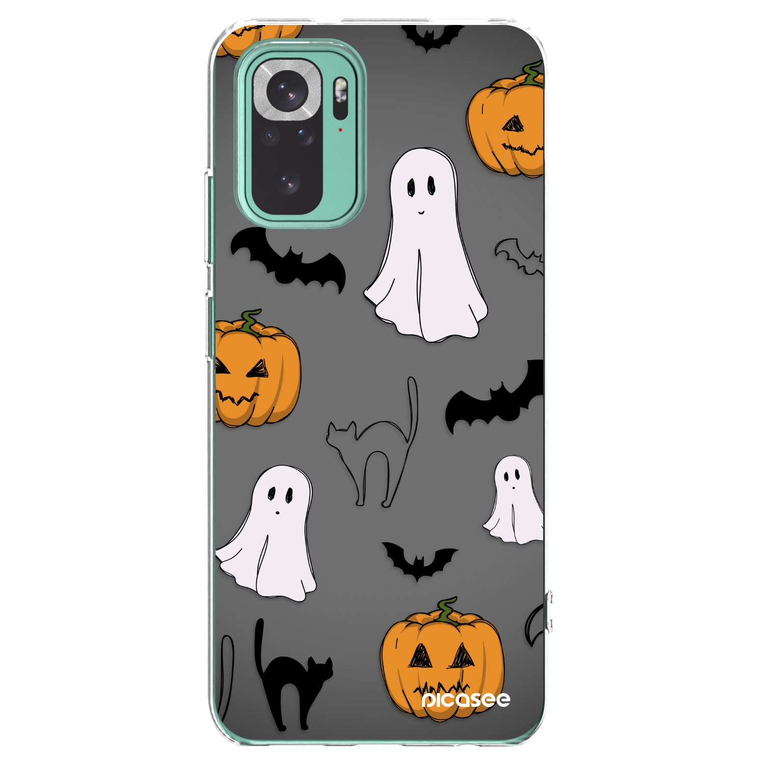 Picasee silikónový prehľadný obal pre Xiaomi Redmi Note 10 Pro - Spooky crew