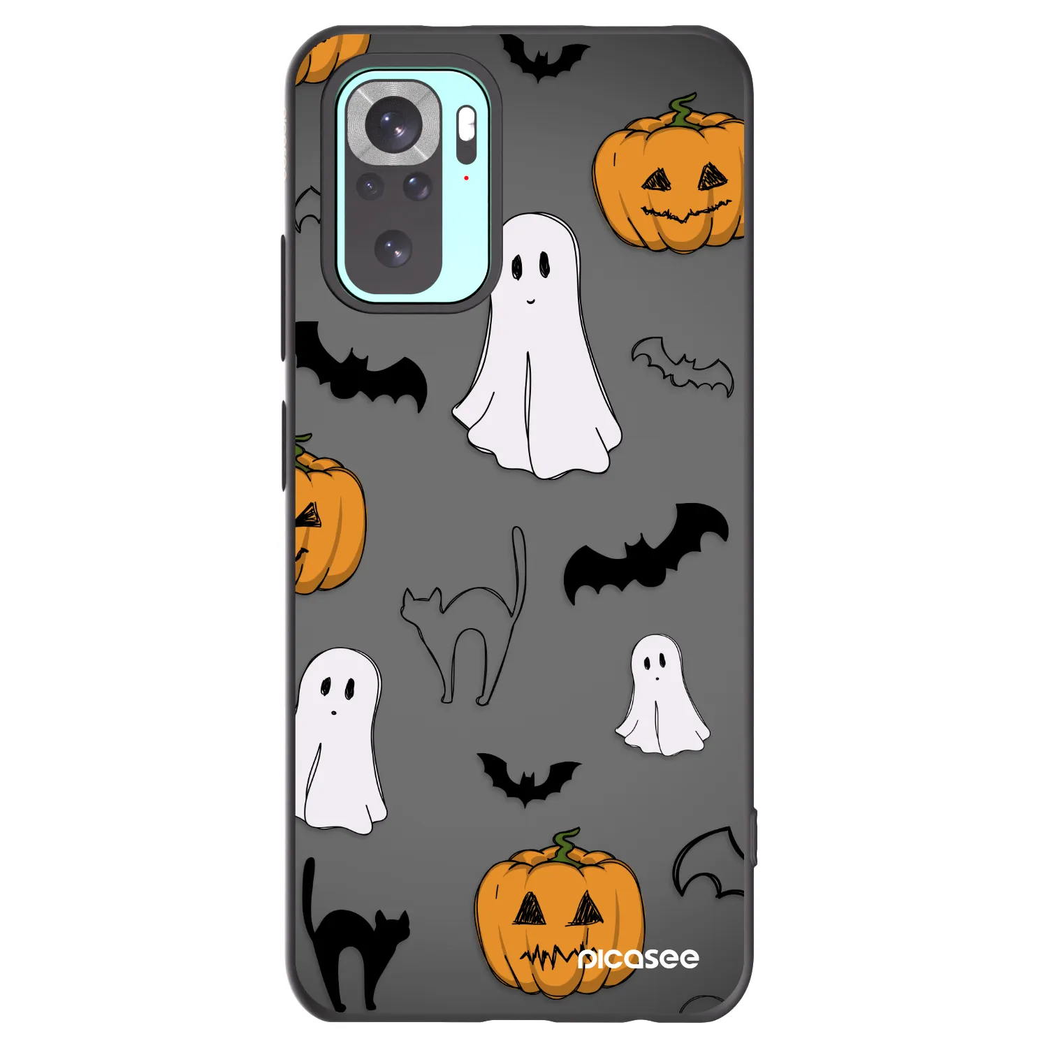 Picasee silikónový čierny obal pre Xiaomi Redmi Note 10 Pro - Spooky crew