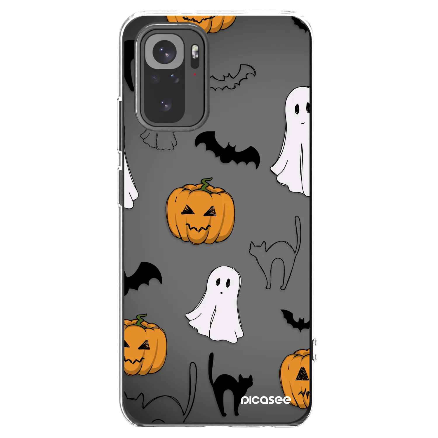 Picasee silikónový prehľadný obal pre Xiaomi Redmi Note 10S - Spooky crew