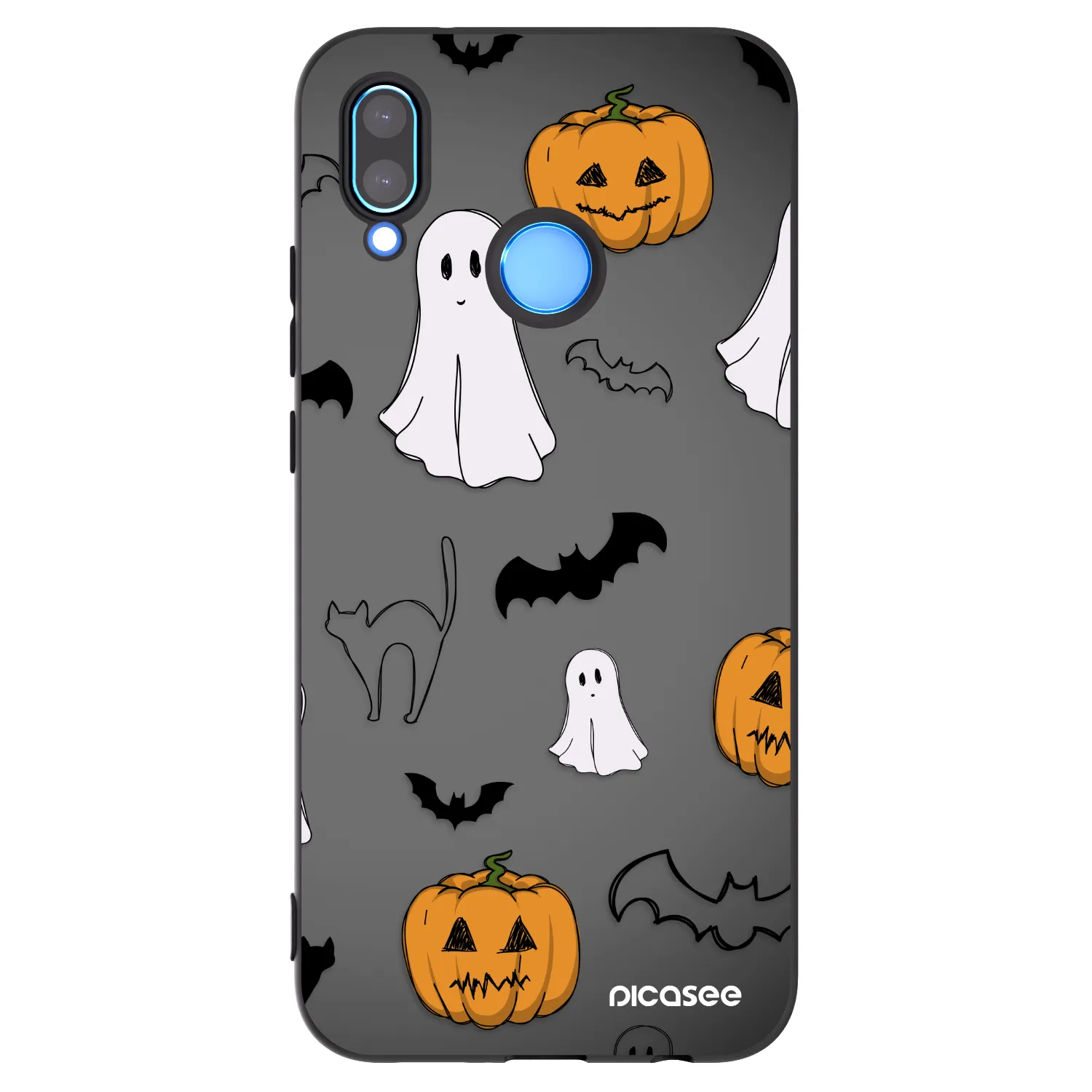 Picasee silikónový čierny obal pre Huawei P20 Lite - Spooky crew