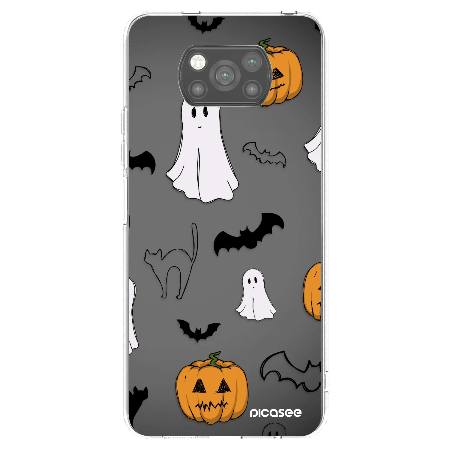 Picasee silikónový čierny obal pre Xiaomi Poco X3 Pro - Spooky crew