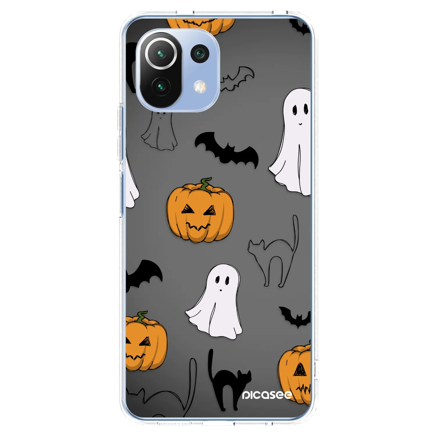 Picasee silikónový prehľadný obal pre Xiaomi Mi 11 Lite - Spooky crew