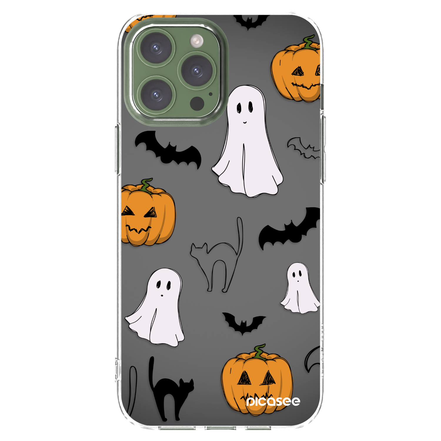 Picasee silikónový prehľadný obal pre Apple iPhone 13 Pro Max - Spooky crew