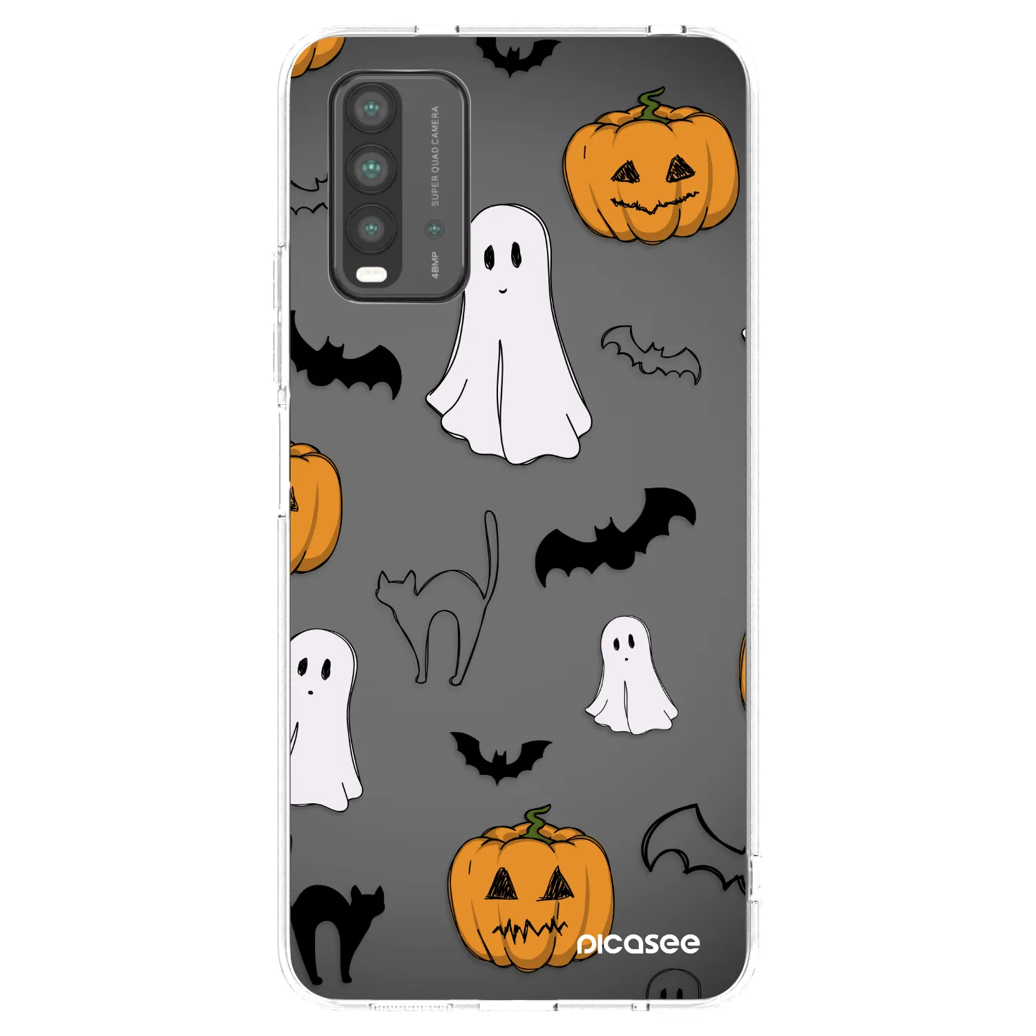 Picasee silikónový čierny obal pre Xiaomi Redmi 9T - Spooky crew
