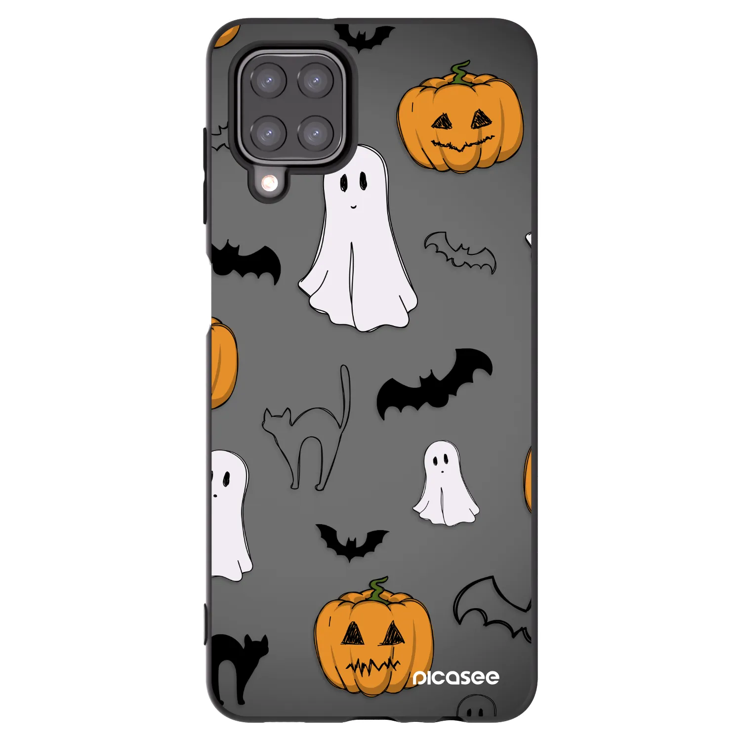 Picasee silikónový čierny obal pre Samsung Galaxy M12 M127F - Spooky crew