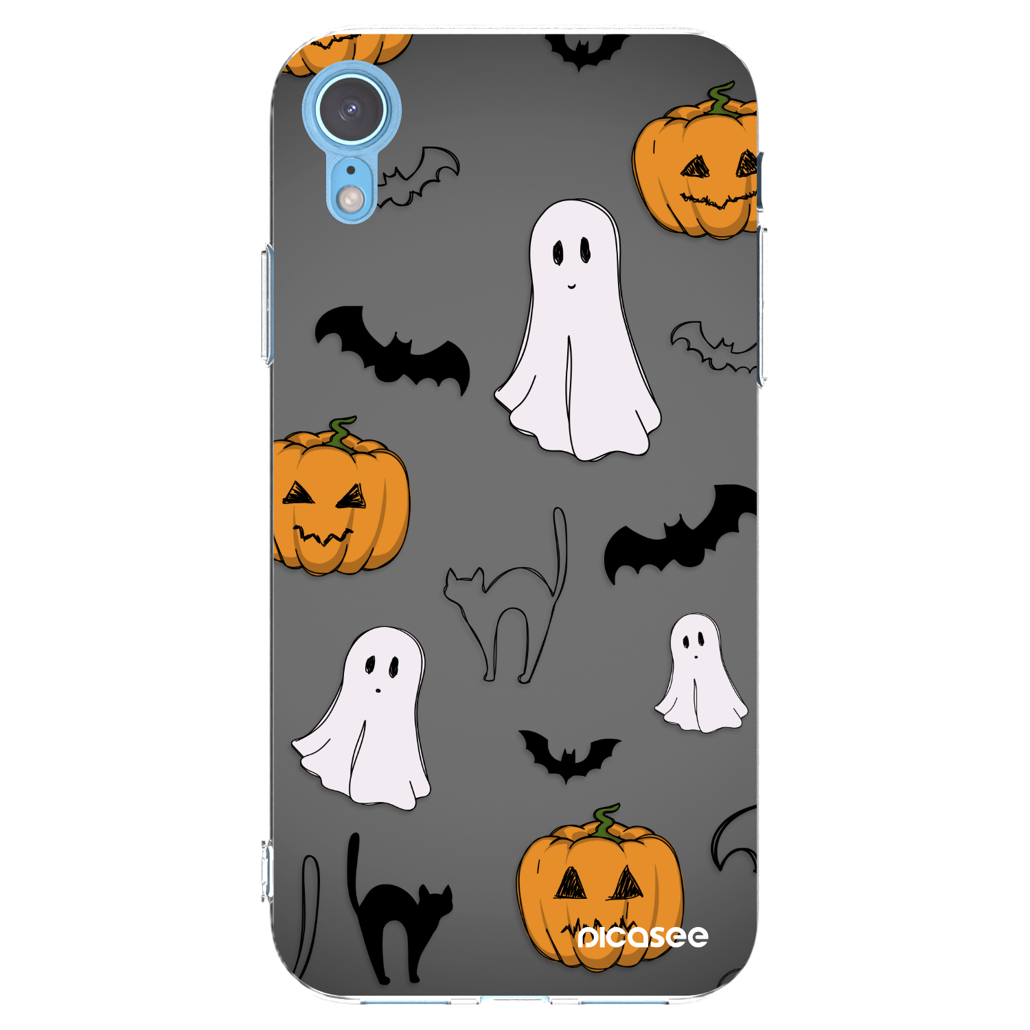 Picasee silikónový prehľadný obal pre Apple iPhone XR - Spooky crew