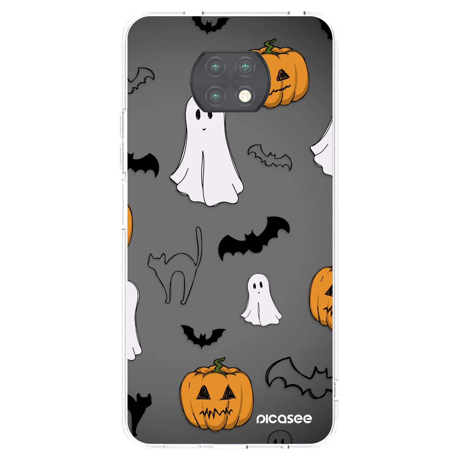 Picasee silikónový prehľadný obal pre Xiaomi Redmi Note 9T - Spooky crew