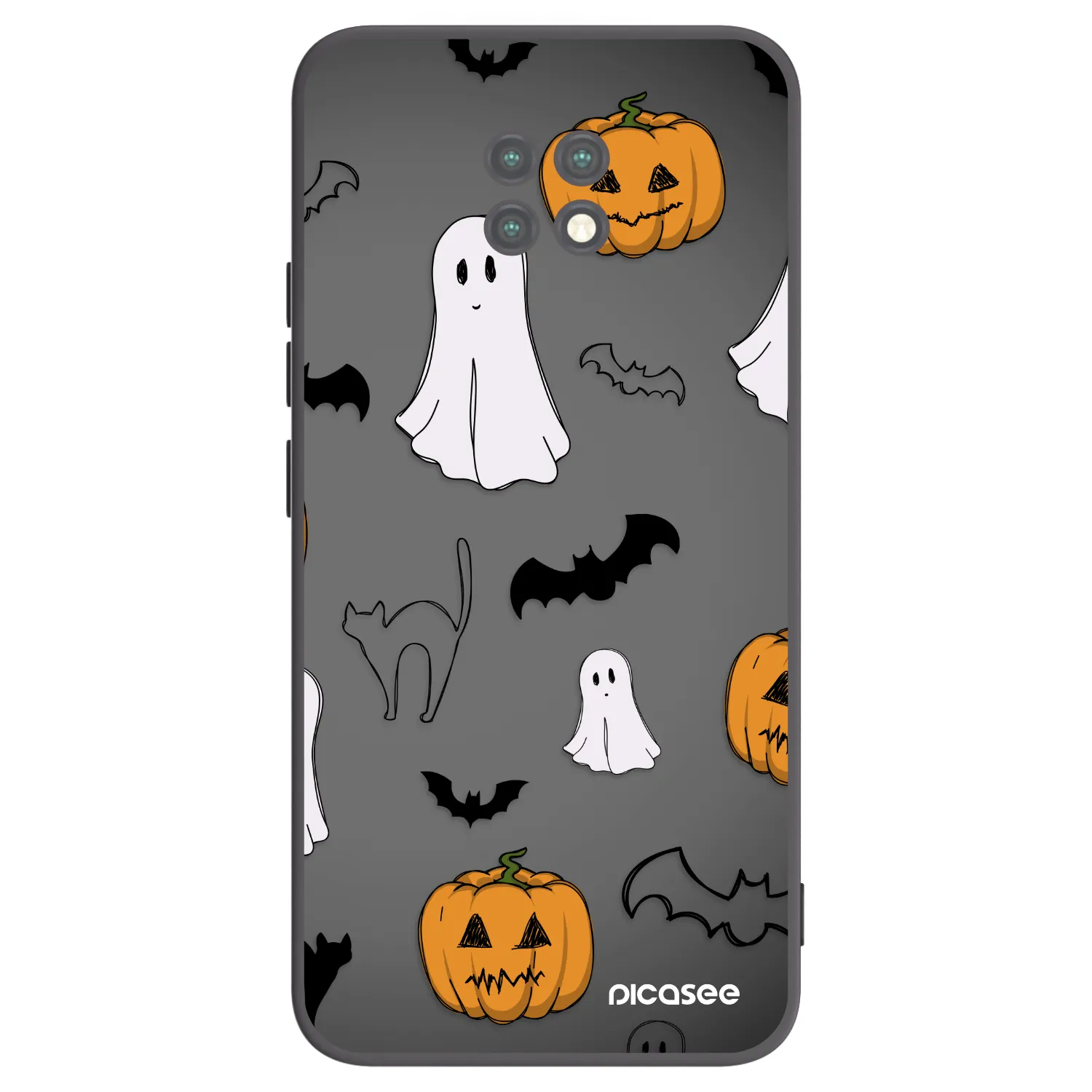 Picasee silikónový čierny obal pre Xiaomi Redmi Note 9T - Spooky crew