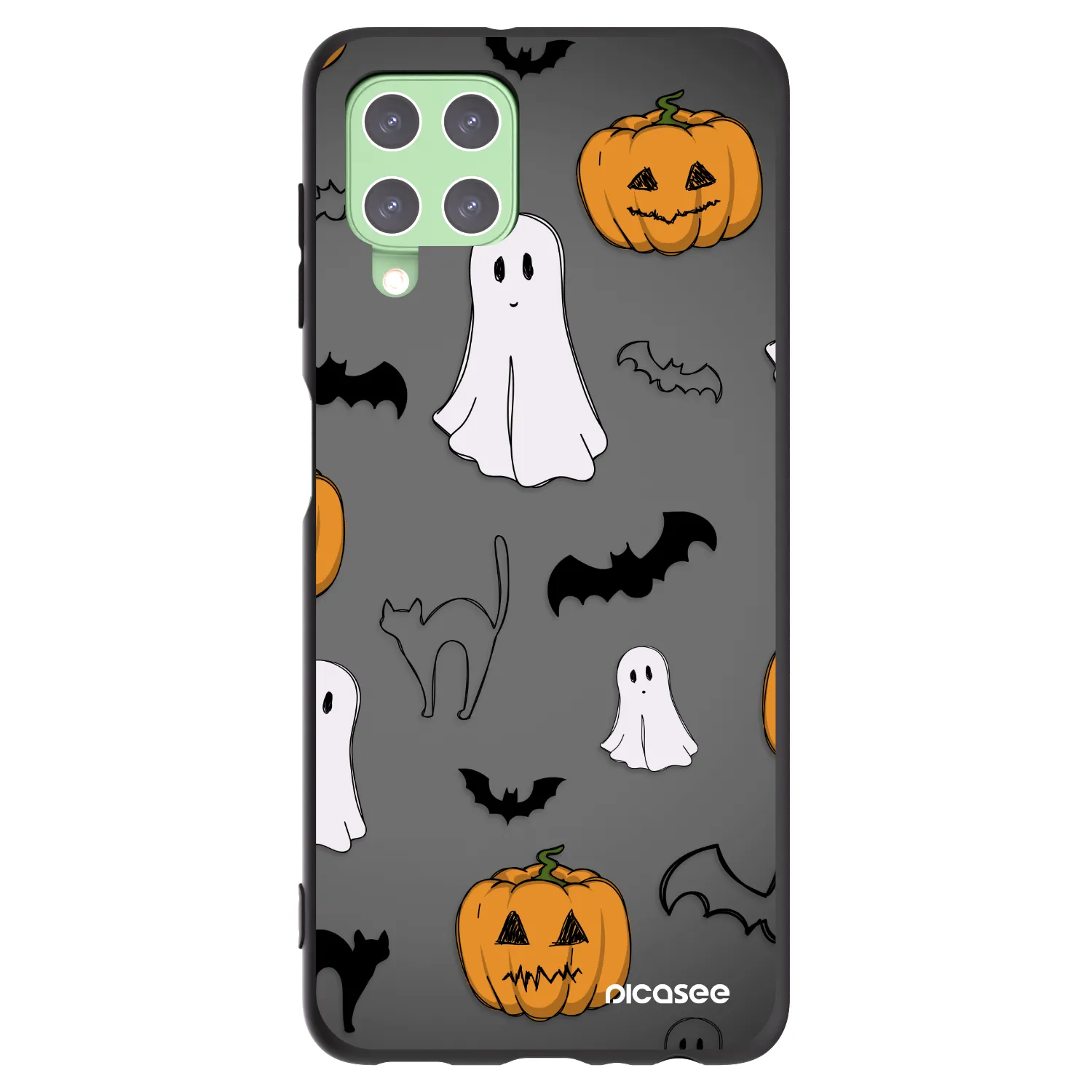 Picasee silikónový čierny obal pre Samsung Galaxy A22 A225F 4G - Spooky crew