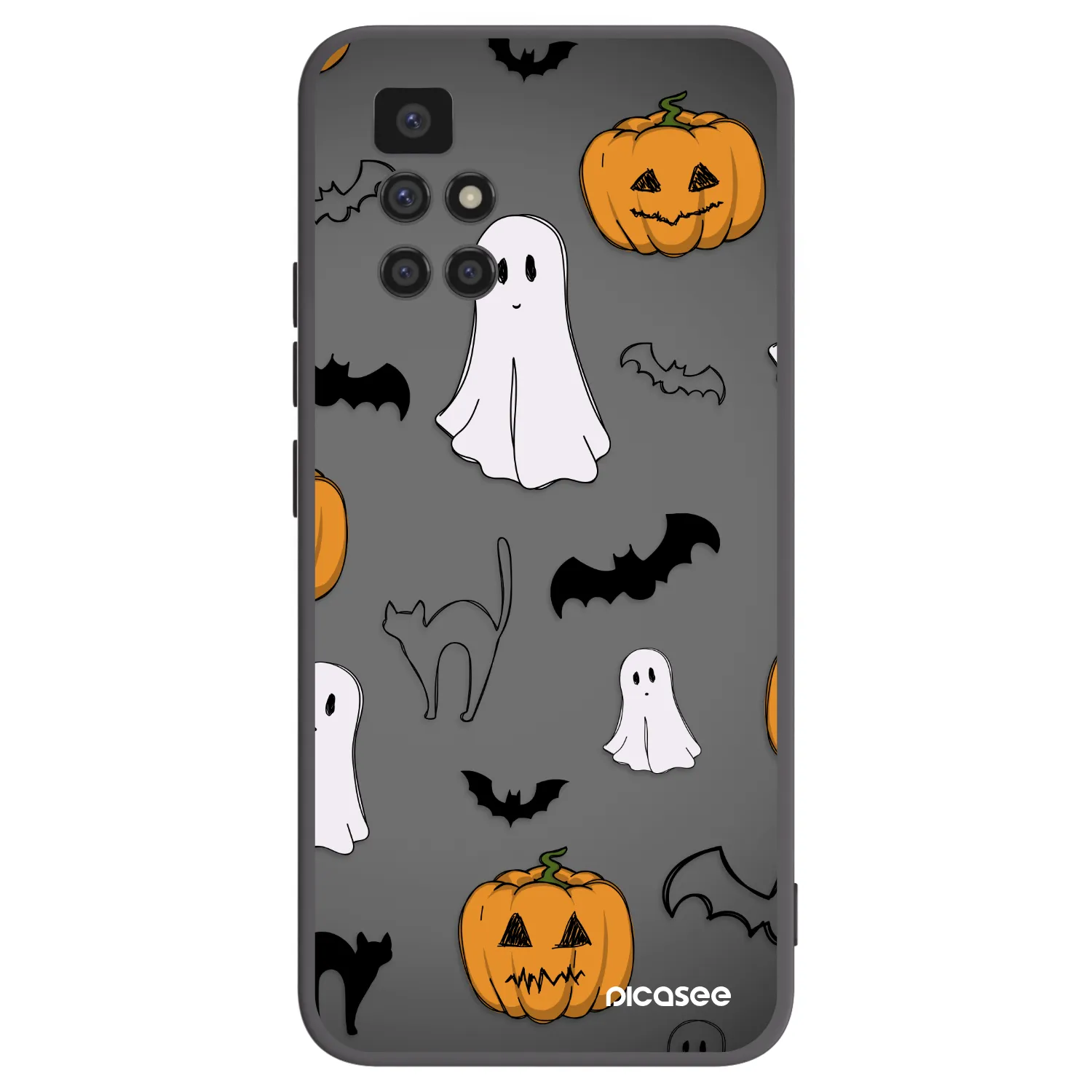 Picasee silikónový čierny obal pre Xiaomi Redmi 10 - Spooky crew