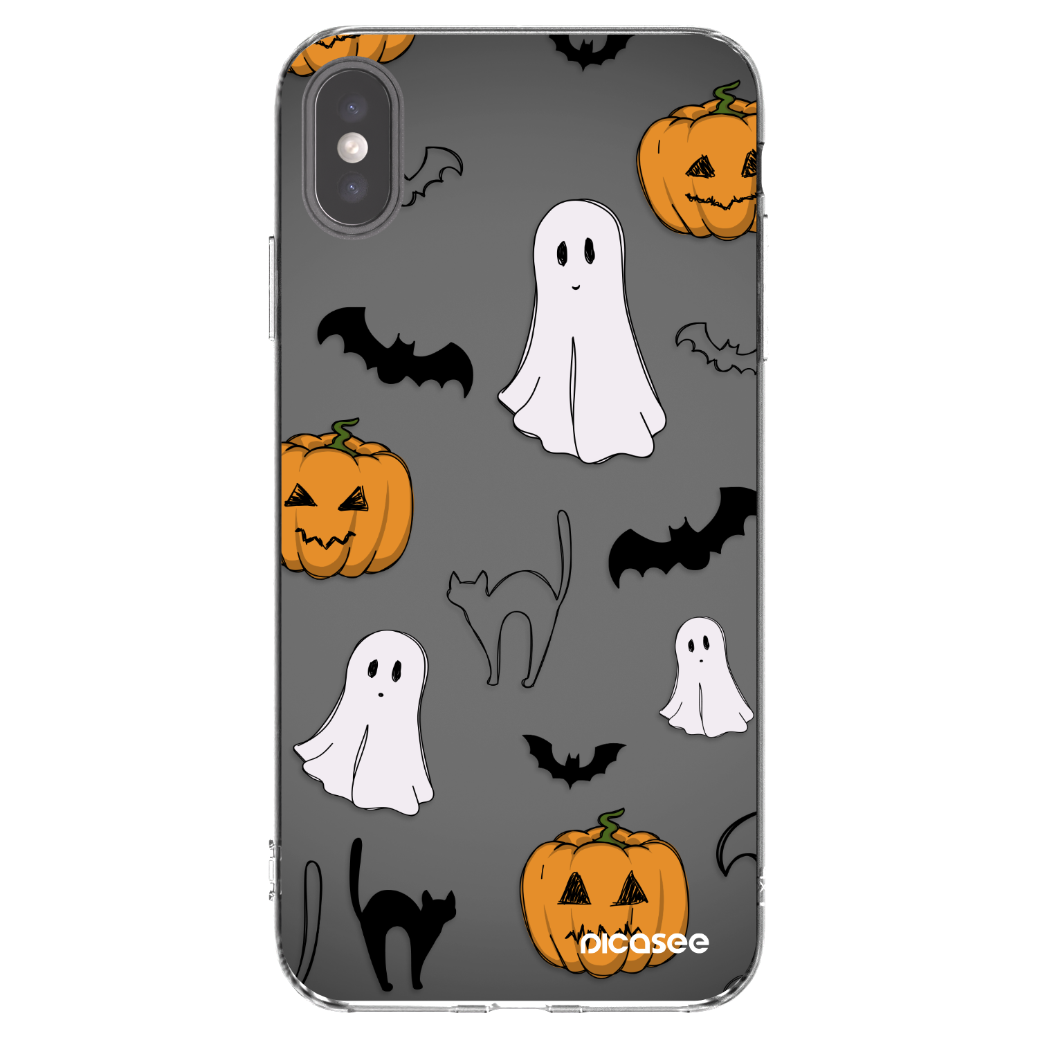 Picasee silikónový prehľadný obal pre Apple iPhone XS Max - Spooky crew