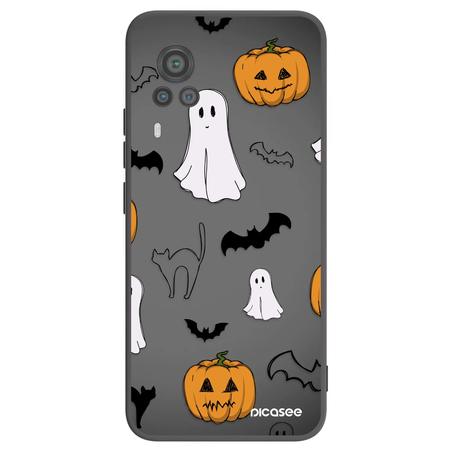 Picasee silikónový čierny obal pre Vivo X60 Pro 5G - Spooky crew