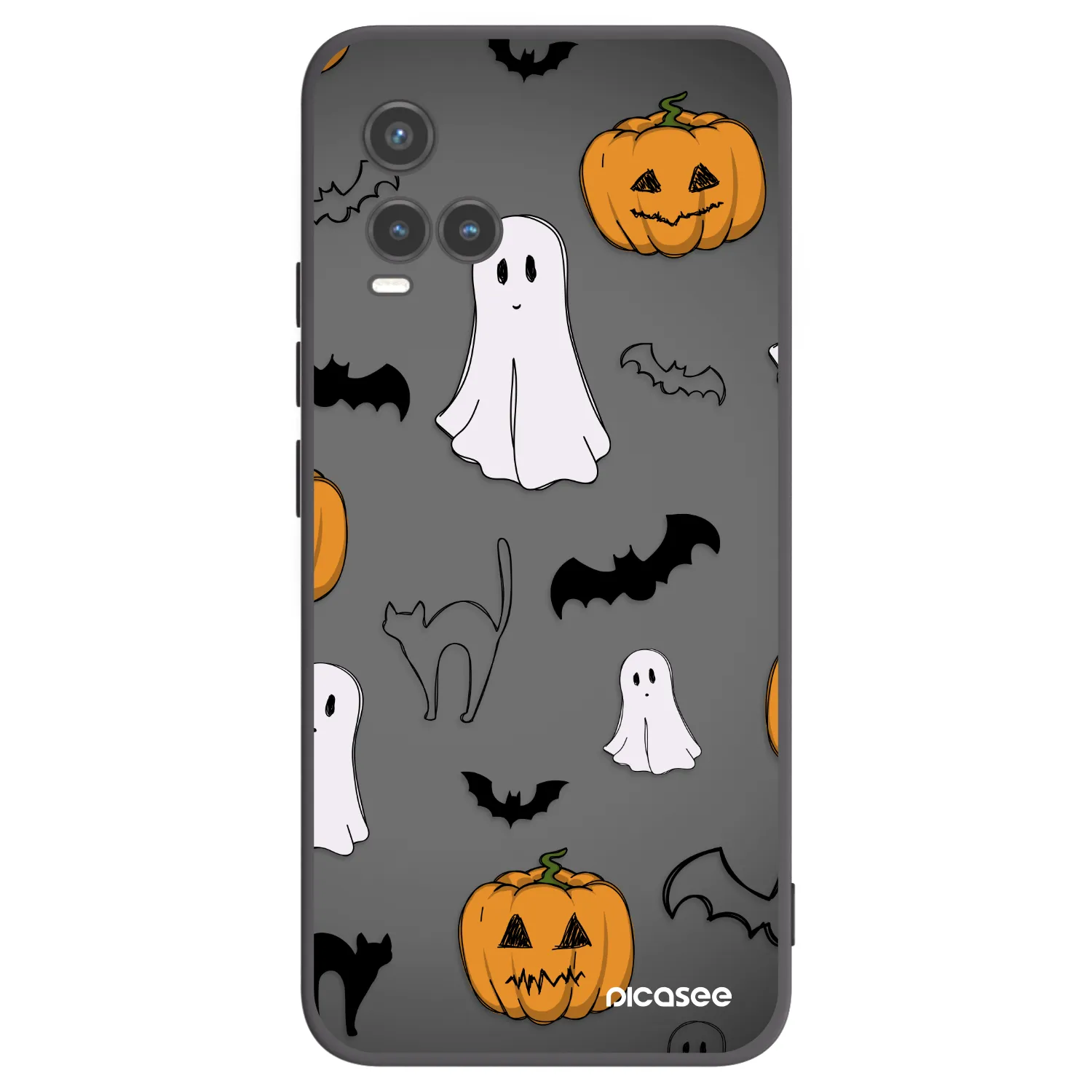 Picasee silikónový čierny obal pre Vivo Y33s - Spooky crew