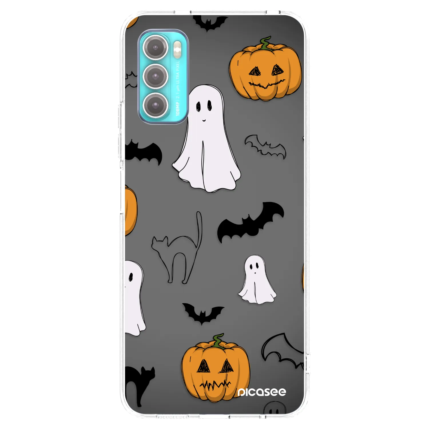 Picasee silikónový prehľadný obal pre Motorola Moto G60 - Spooky crew