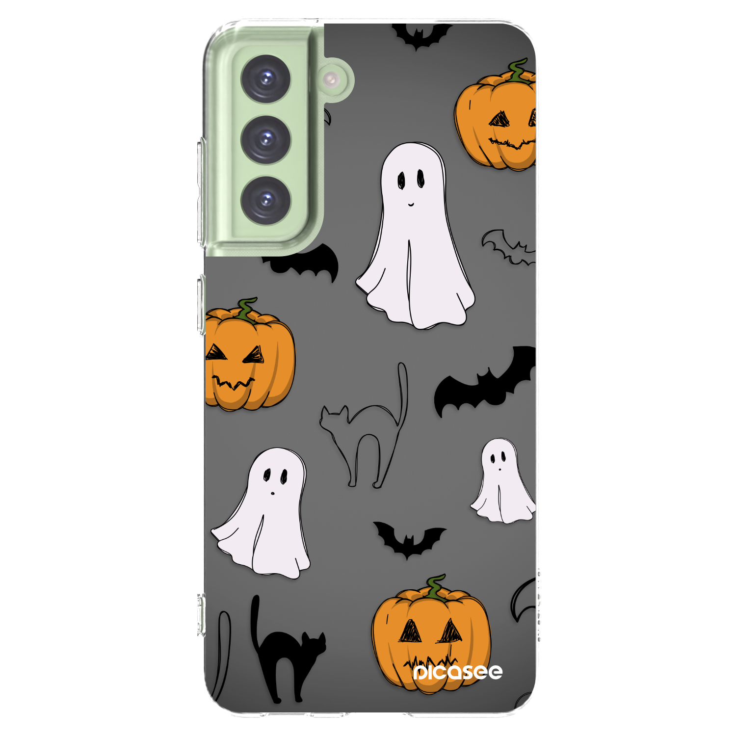 Picasee silikónový prehľadný obal pre Samsung Galaxy S21 FE 5G - Spooky crew
