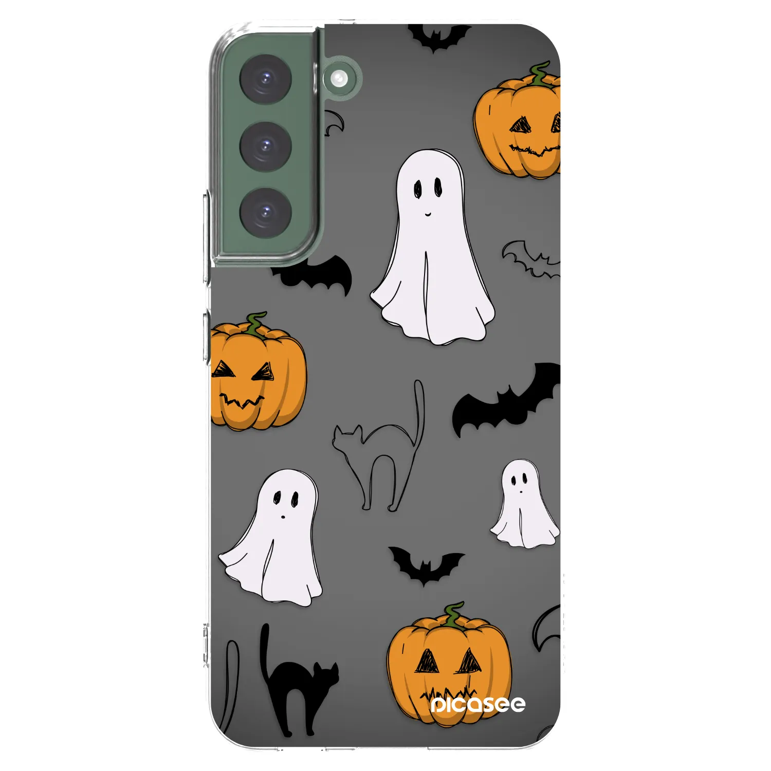 Picasee silikónový prehľadný obal pre Samsung Galaxy S22+ 5G - Spooky crew