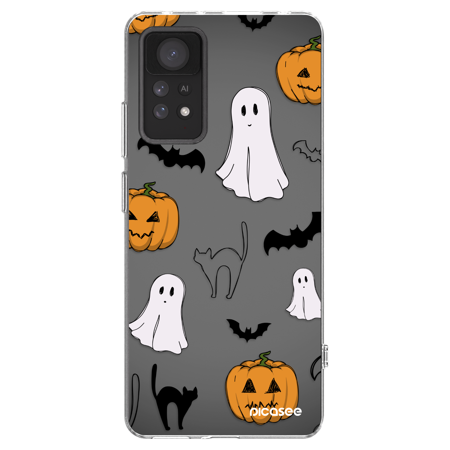 Picasee silikónový prehľadný obal pre Xiaomi Redmi Note 11 Pro - Spooky crew