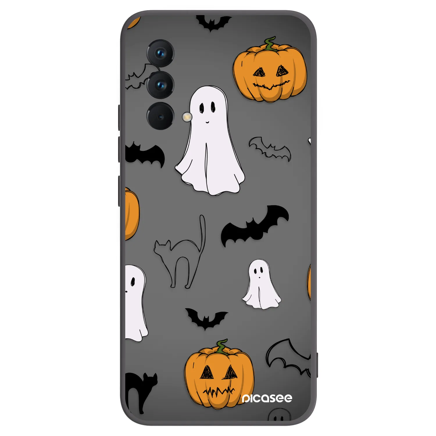 Picasee silikónový čierny obal pre Realme GT Master Edition 5G - Spooky crew