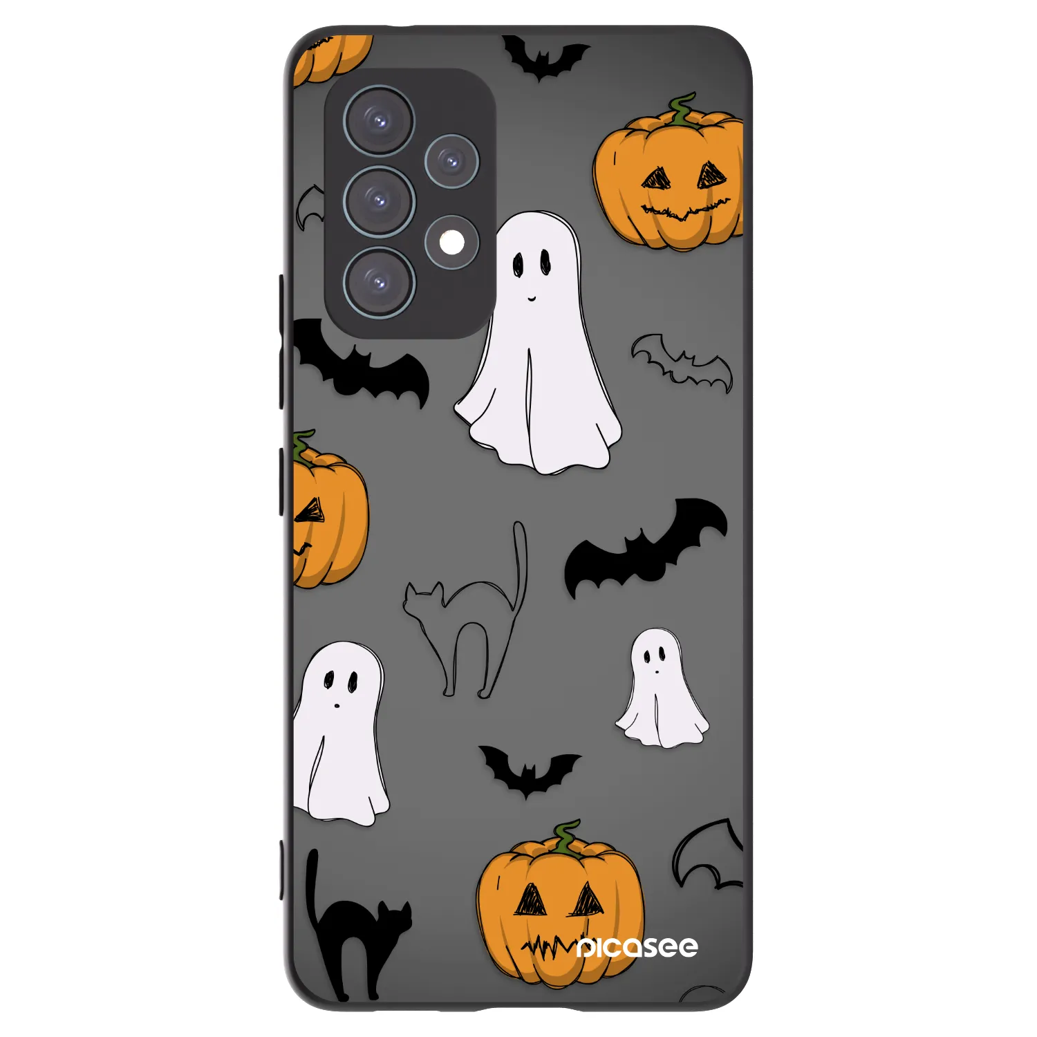 Picasee silikónový čierny obal pre Samsung Galaxy A53 5G A536 - Spooky crew