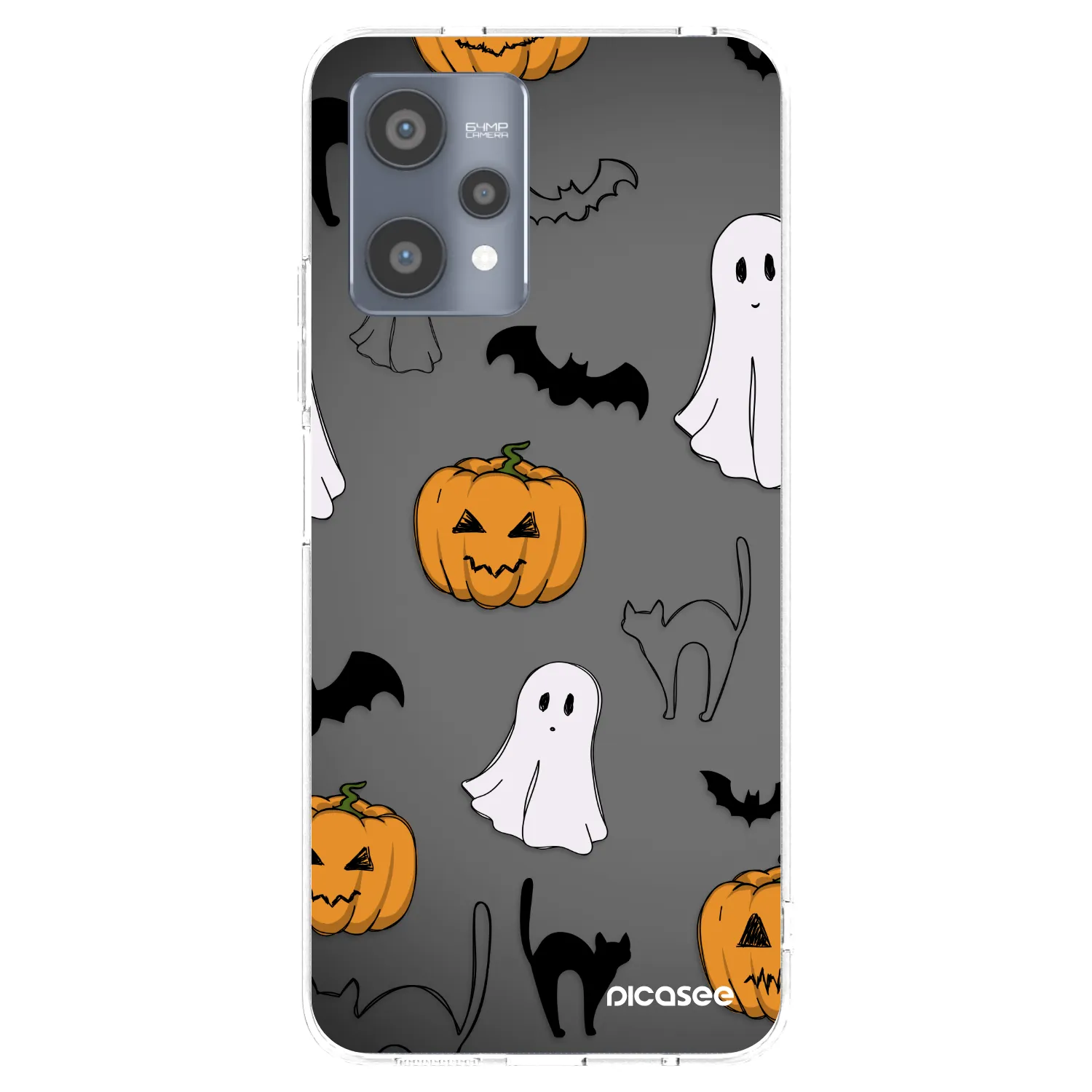 Picasee silikónový prehľadný obal pre Realme 9 Pro 5G - Spooky crew