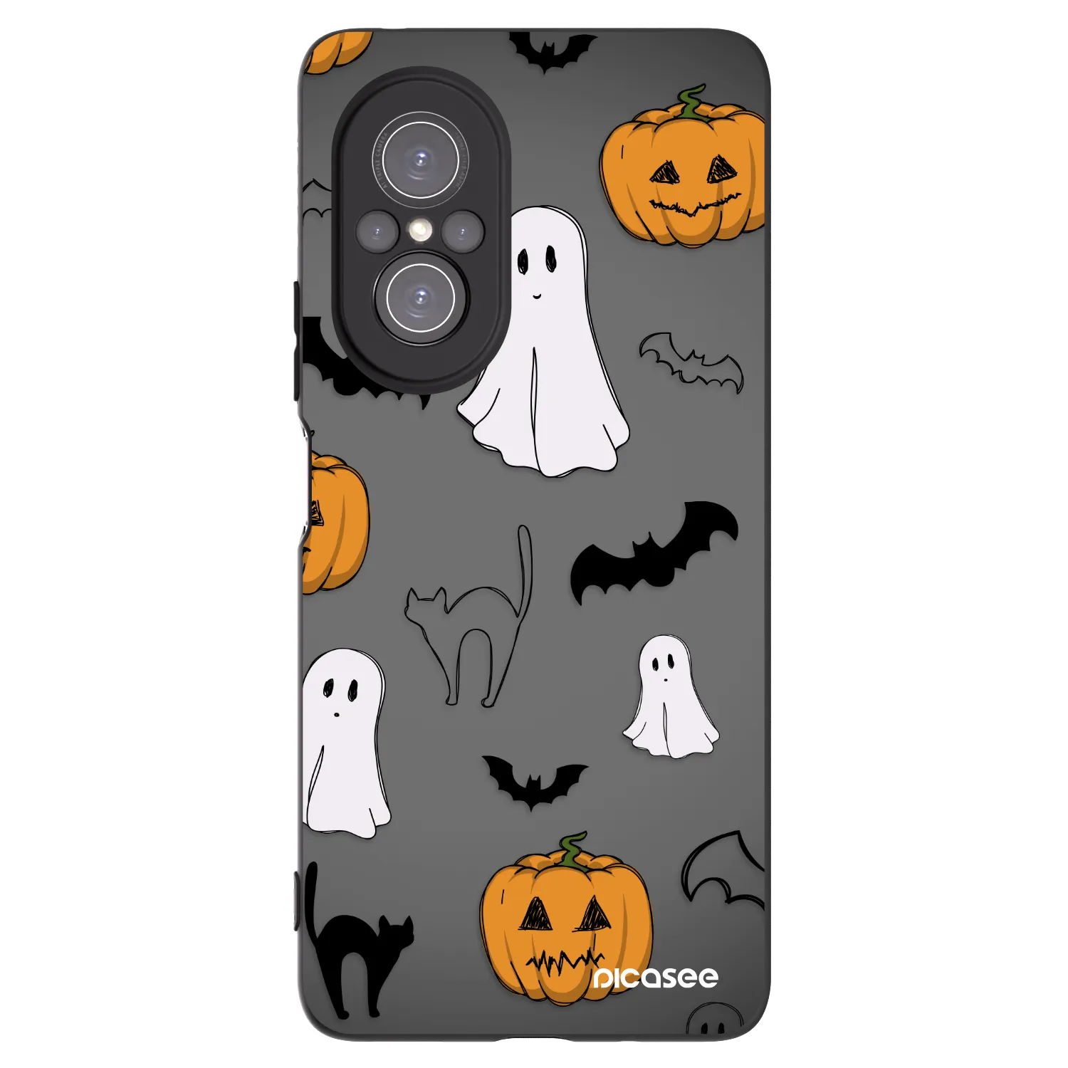 Picasee silikónový čierny obal pre Huawei Nova 9 SE - Spooky crew