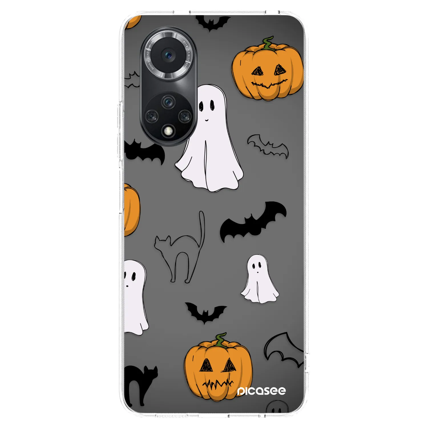 Picasee silikónový prehľadný obal pre Huawei Nova 9 SE - Spooky crew